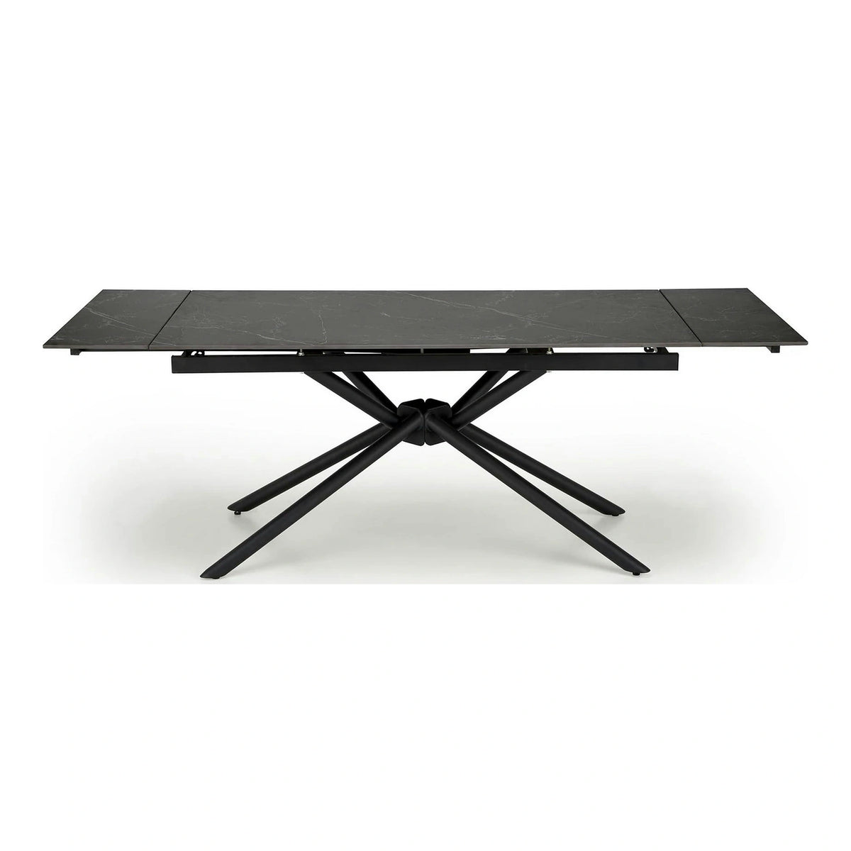 Masa blat ceramica/metal VITORINO, negru, 160/220x90x75 cm