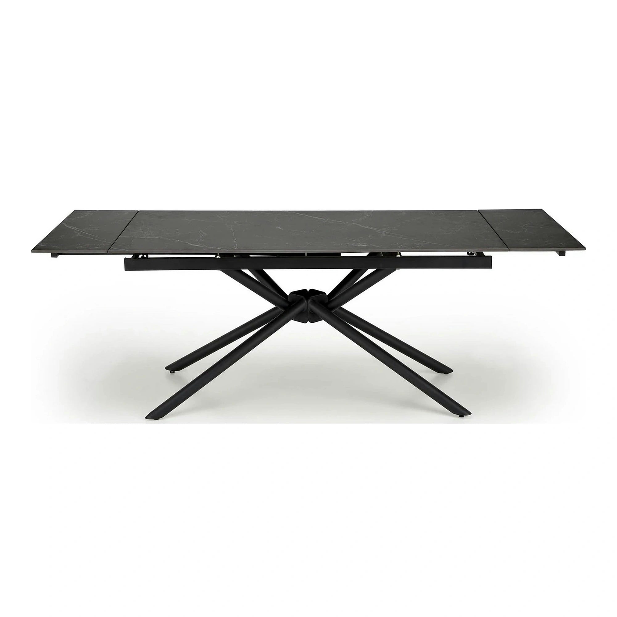 Masa blat ceramica/metal VITORINO, negru, 160/220x90x75 cm