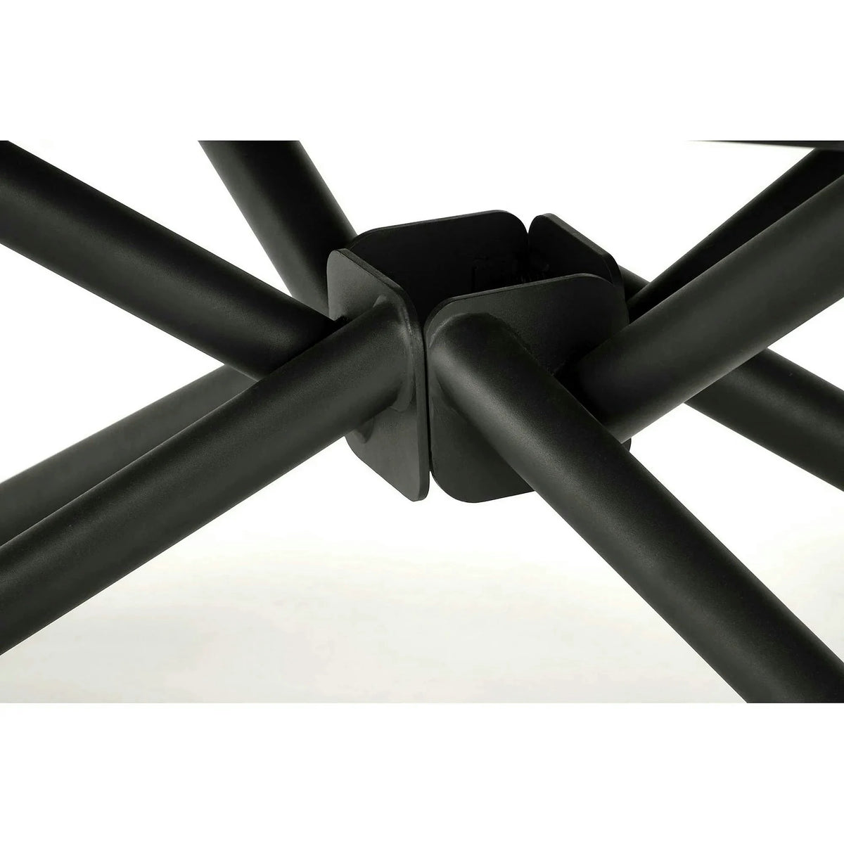 Masa blat ceramica/metal VITORINO, negru, 160/220x90x75 cm