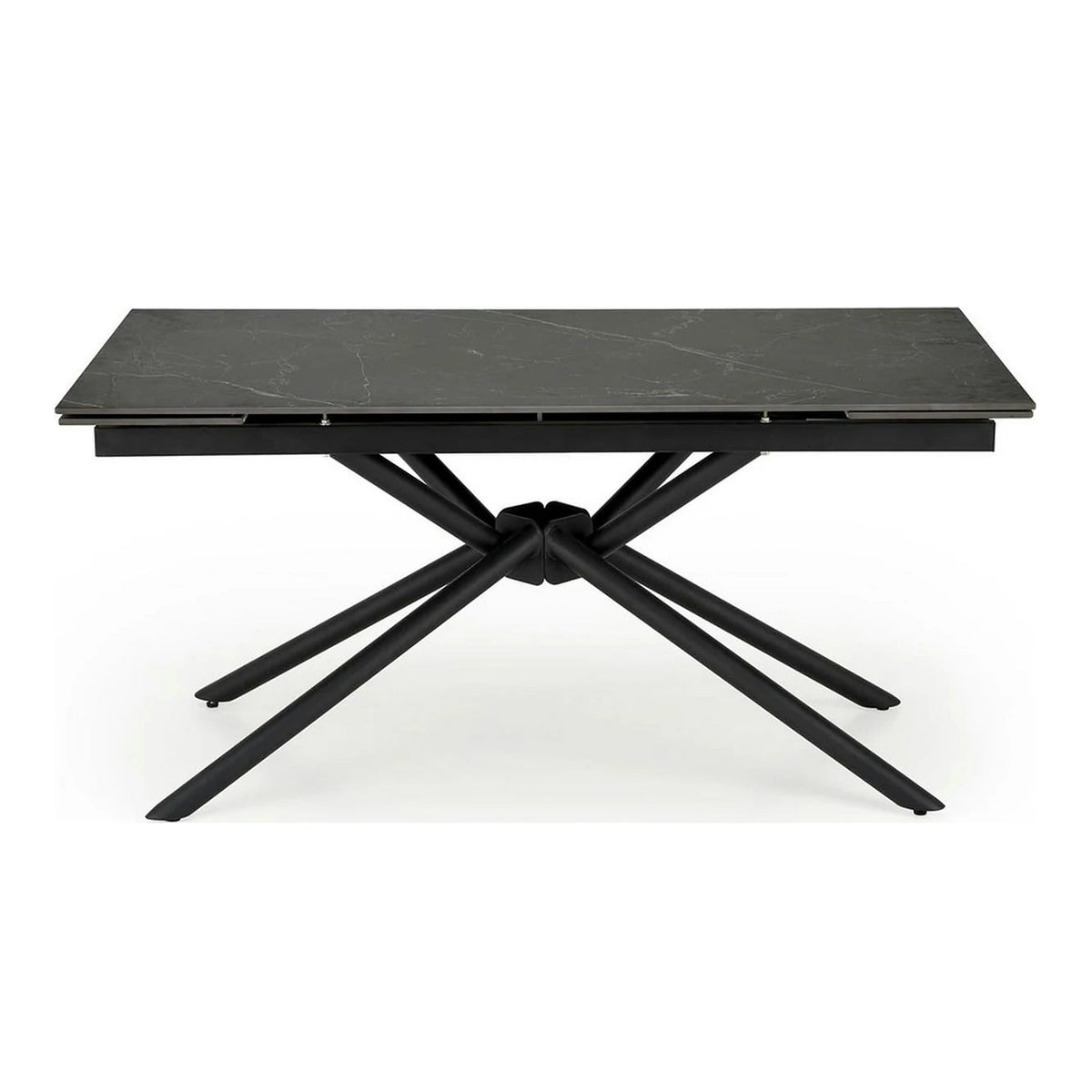 Masa blat ceramica/metal VITORINO, negru, 160/220x90x75 cm
