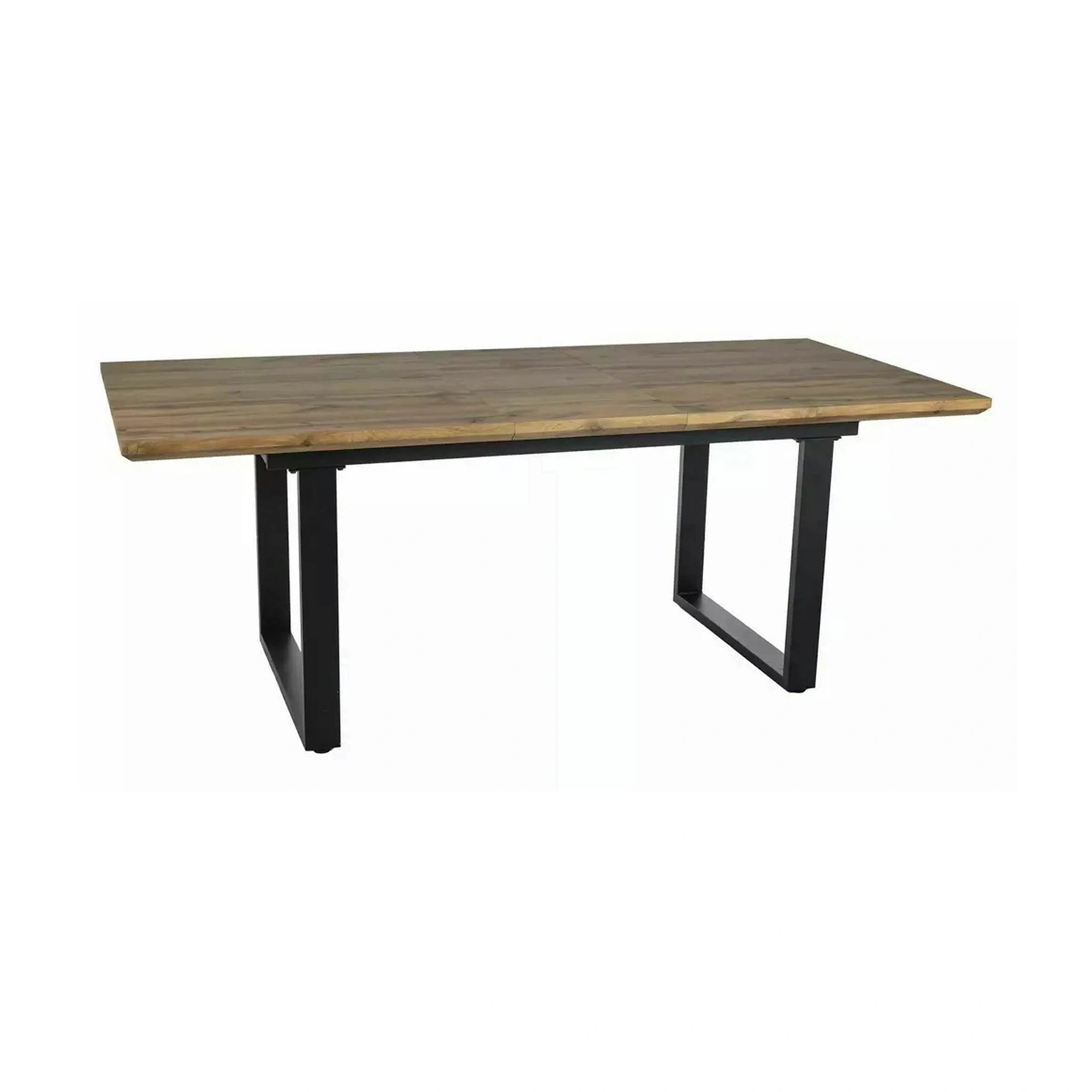 Masa bucatarie 8 persoane UMBERTO II, stejar/negru, 160/240x90x76 cm