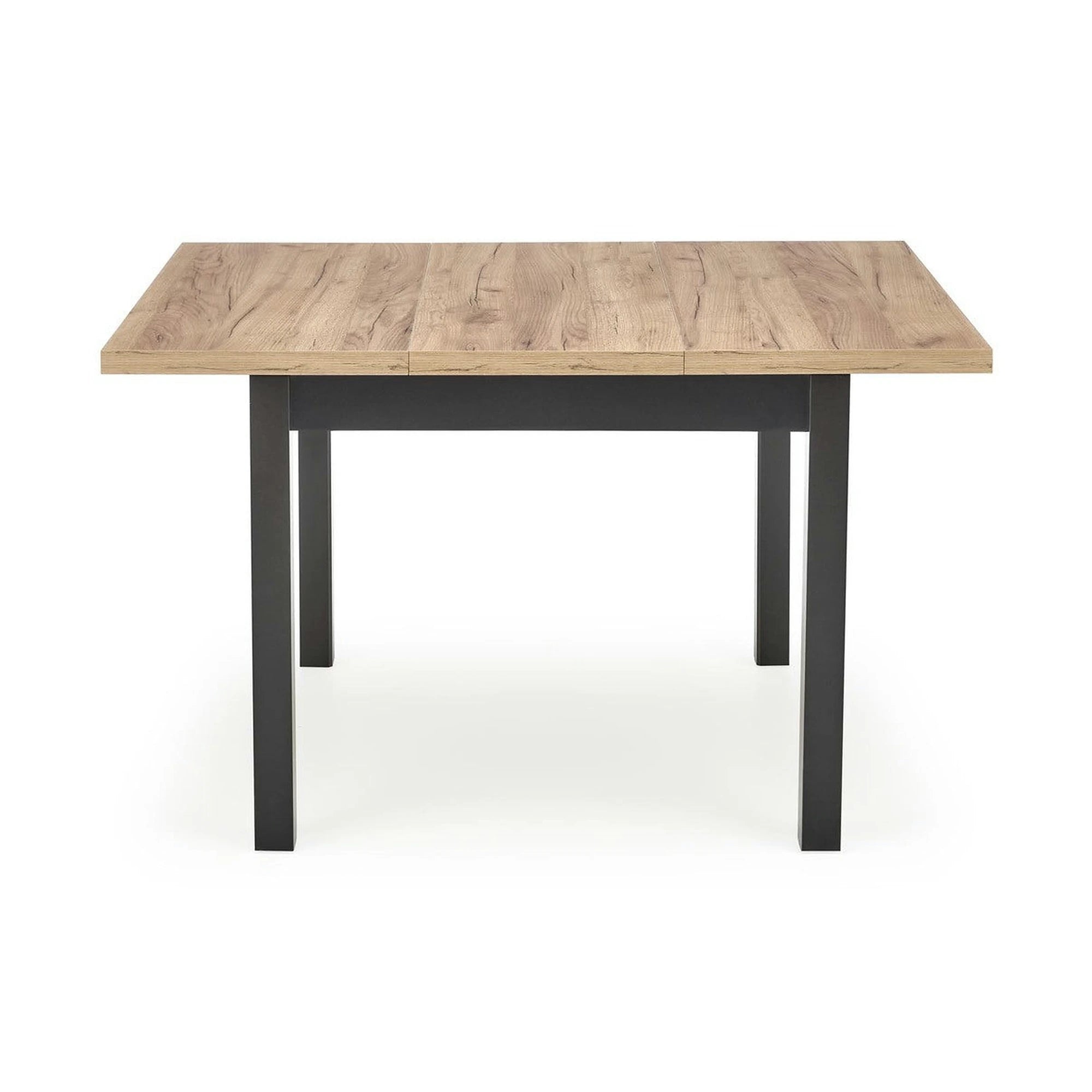 Masa bucatarie extensibila lemn TIAGO, stejar/negru, 90/125x90x77 cm