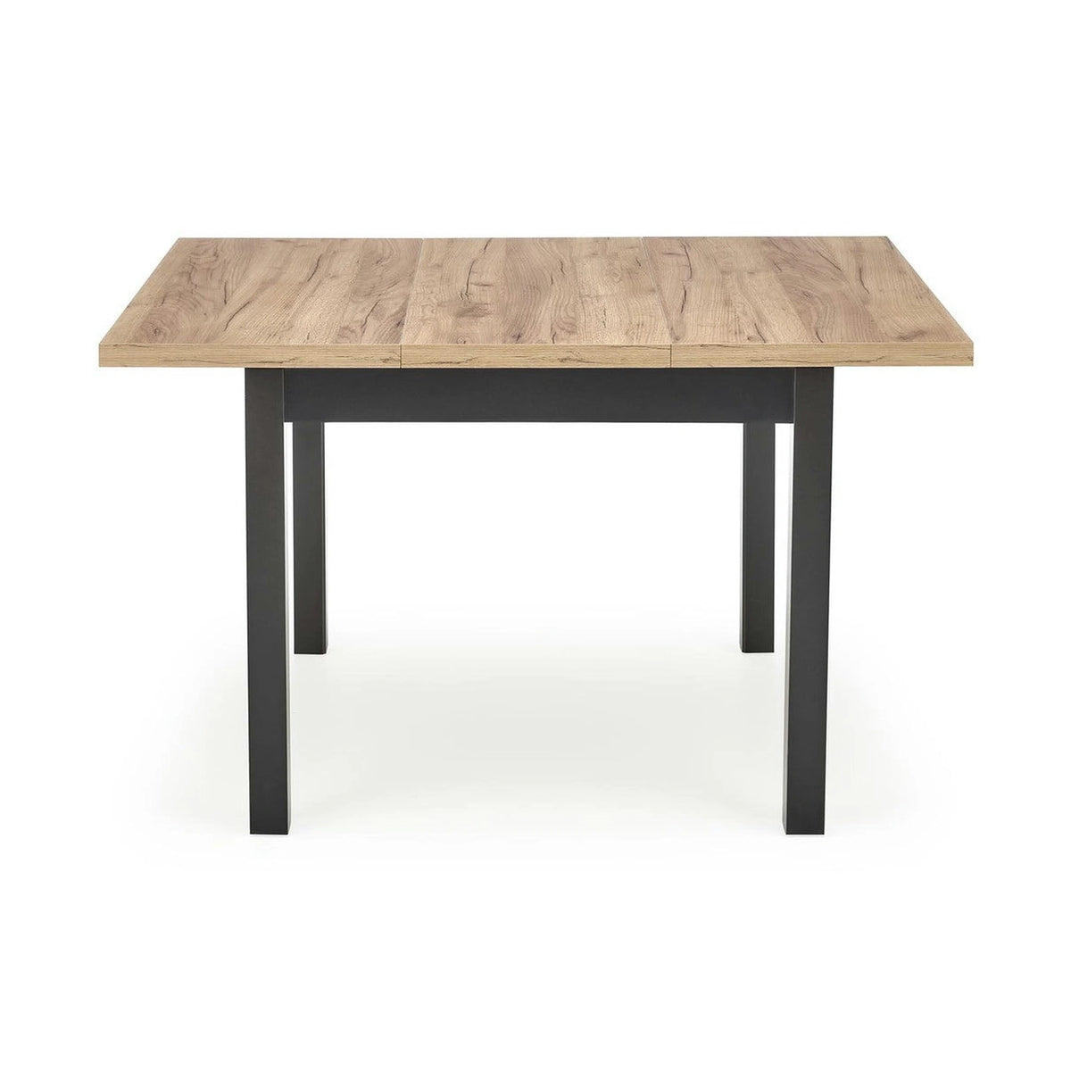 Masa bucatarie extensibila lemn TIAGO, stejar/negru, 90/125x90x77 cm