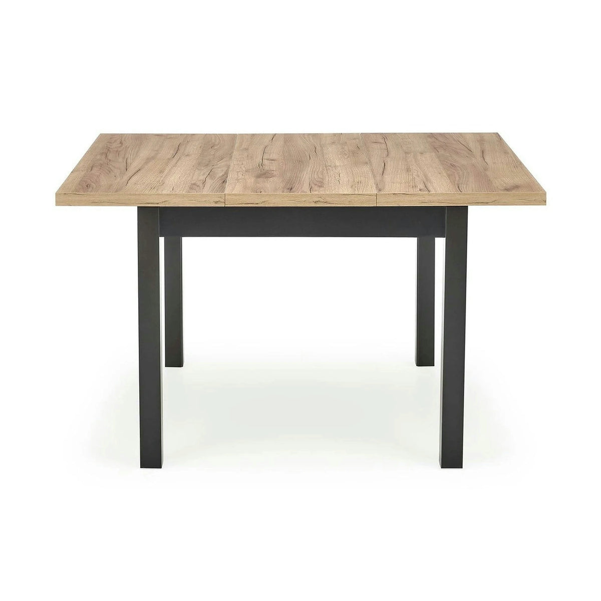 Masa bucatarie extensibila lemn TIAGO, stejar/negru, 90/125x90x77 cm