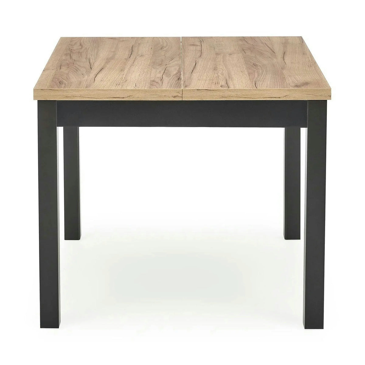 Masa bucatarie extensibila lemn TIAGO, stejar/negru, 90/125x90x77 cm