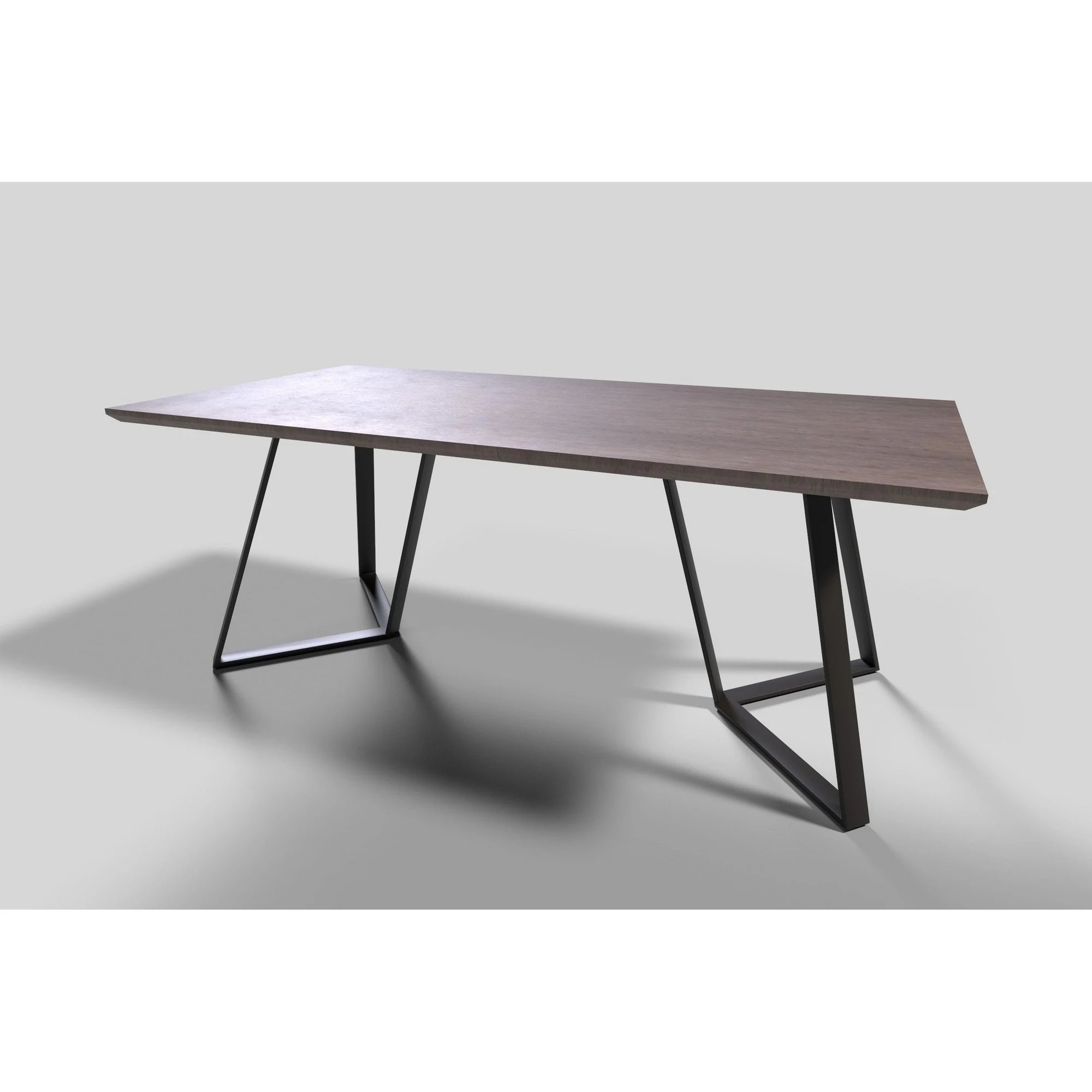 Masa CALGARY, nuc rustic/negru, 180x90x76 cm