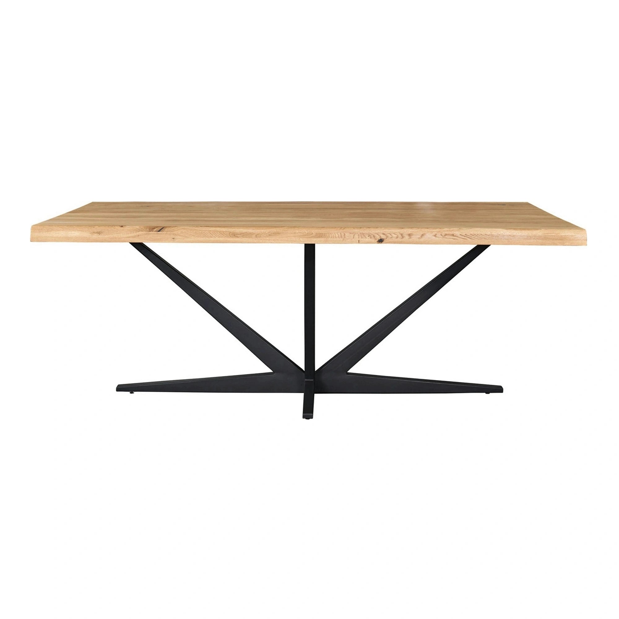 Masa CITY LINE, stejar/negru, lemn/metal, 200x80x75 cm
