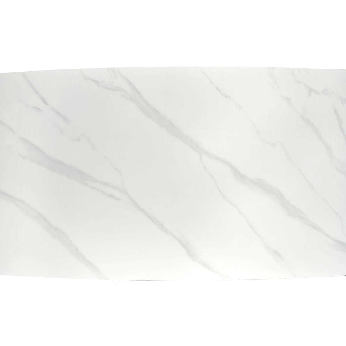 Masa CLEMENTE, alb/auriu, ceramica/metal, 160x90x76 cm