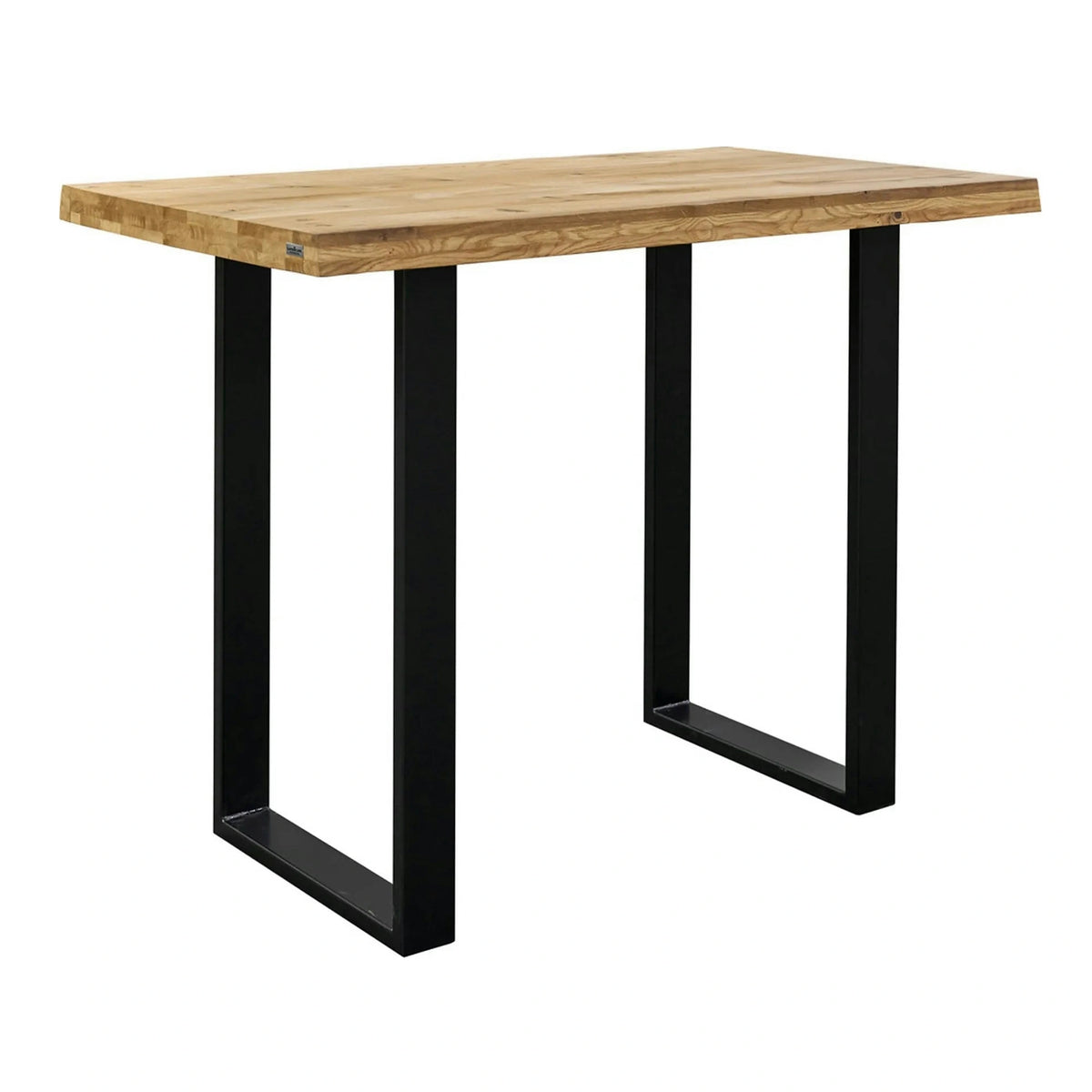 Masa COUNTRY, stejar/negru, lemn/metal, 140x80x96 cm