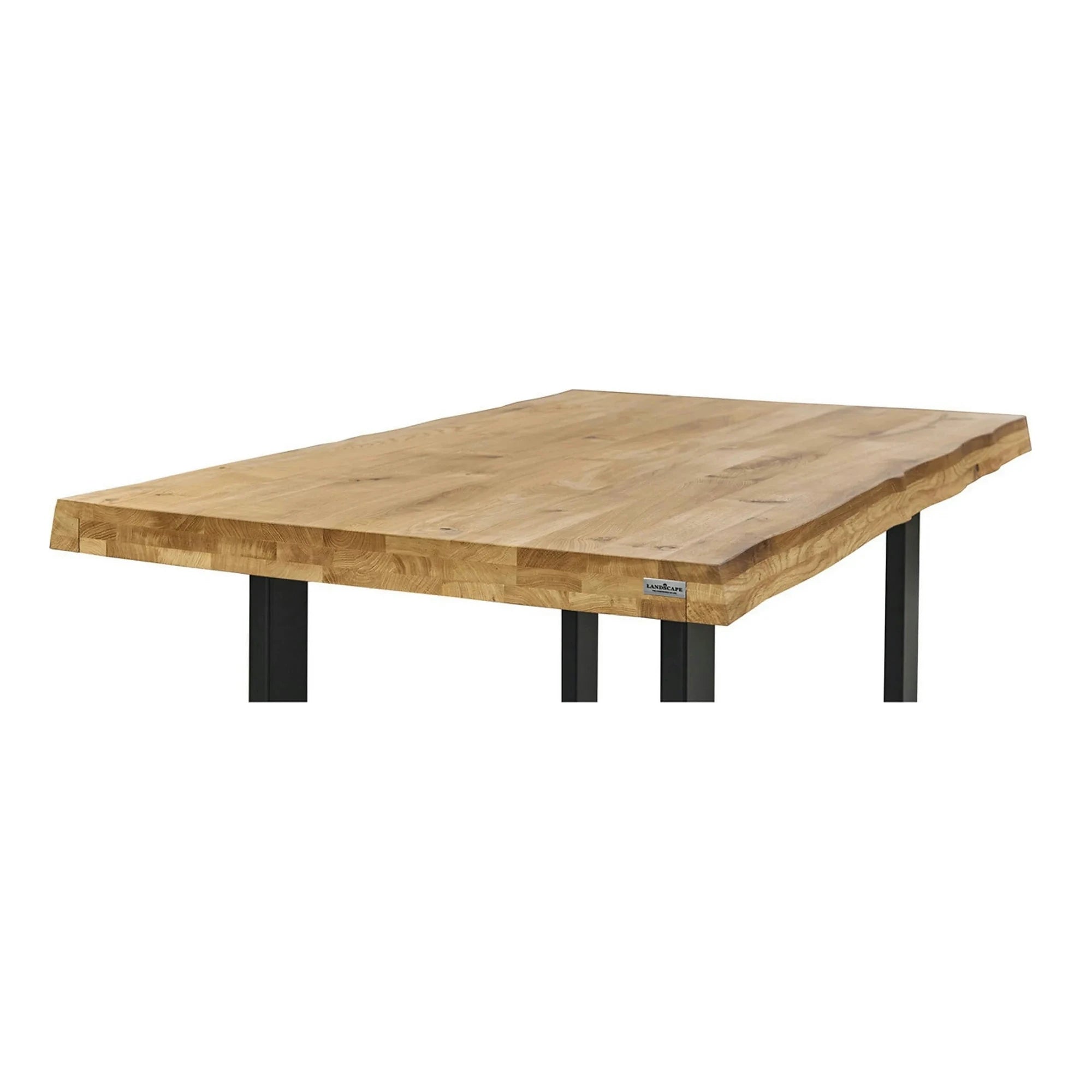 Masa COUNTRY, stejar/negru, lemn/metal, 140x80x96 cm