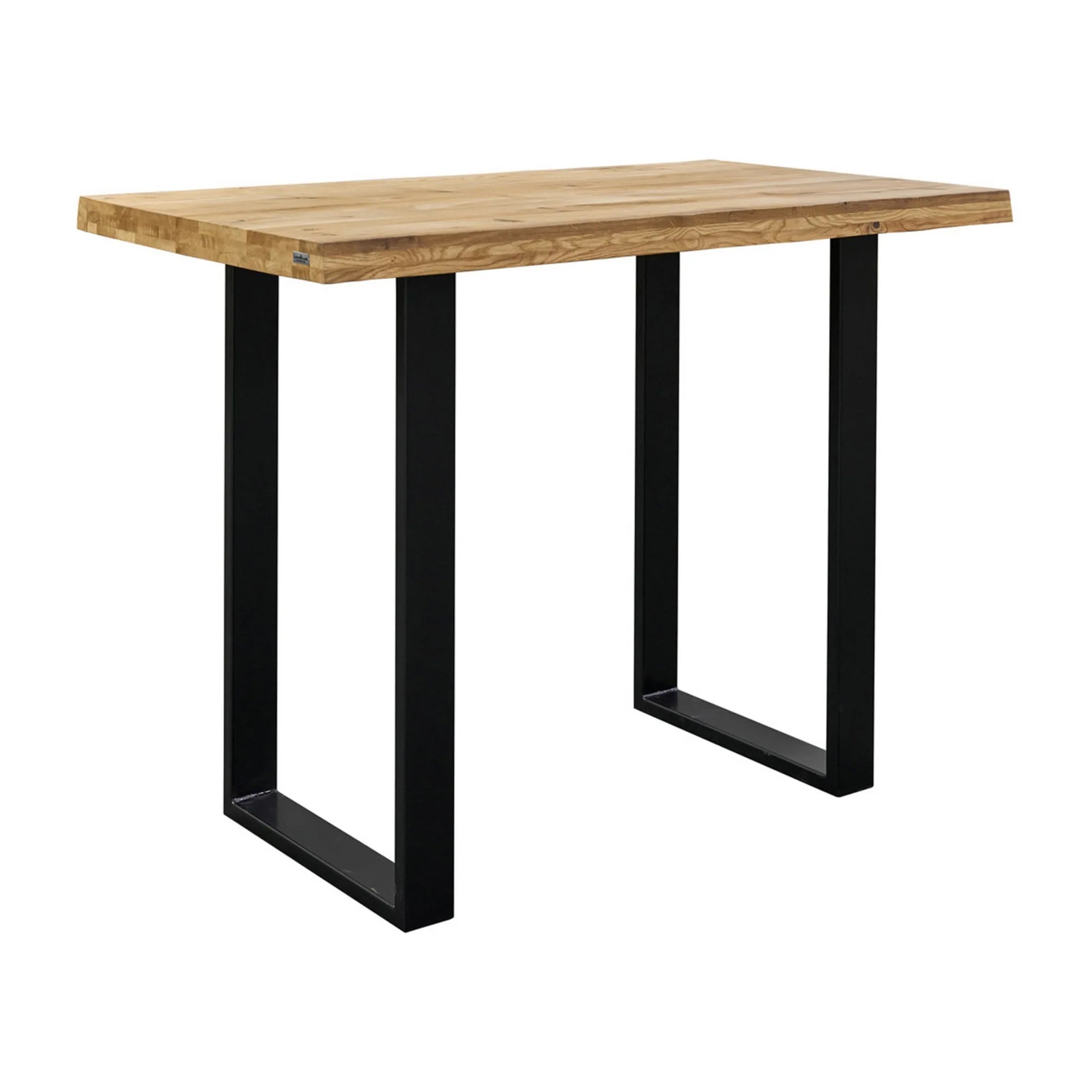 Masa COUNTRY, stejar/negru, lemn/metal, 140x80x96 cm