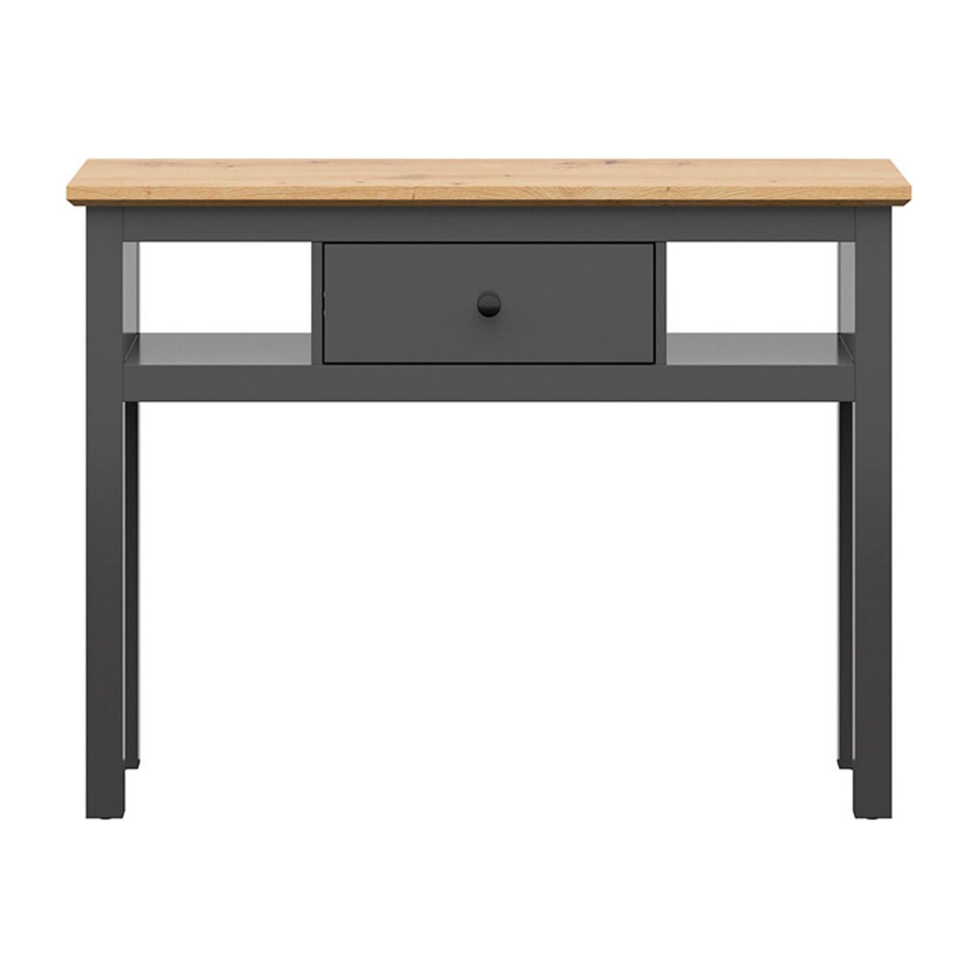 Masa de toaleta HESEN, stejar artisan/gri grafit, PAL, 114x41x86 cm