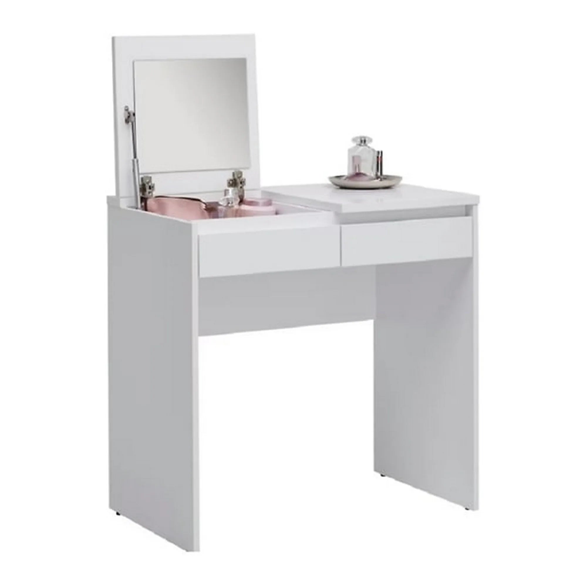 Masa de toaleta LINE, alb, PAL laminat, 80x48x79 cm