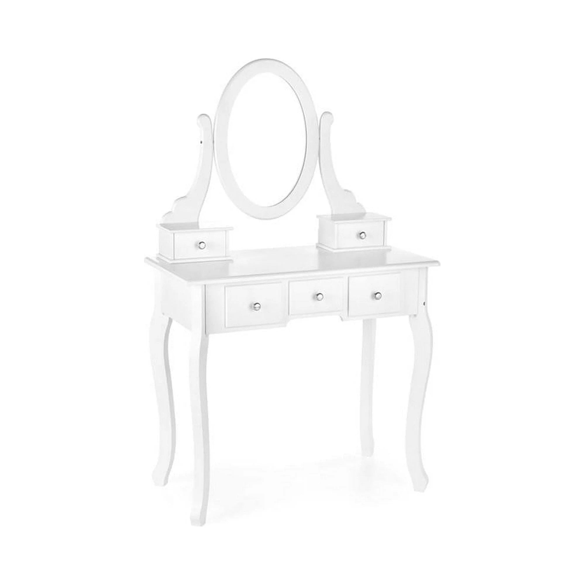 Masa de toaleta SARA, alb, cu oglinda, 80x40x130 cm