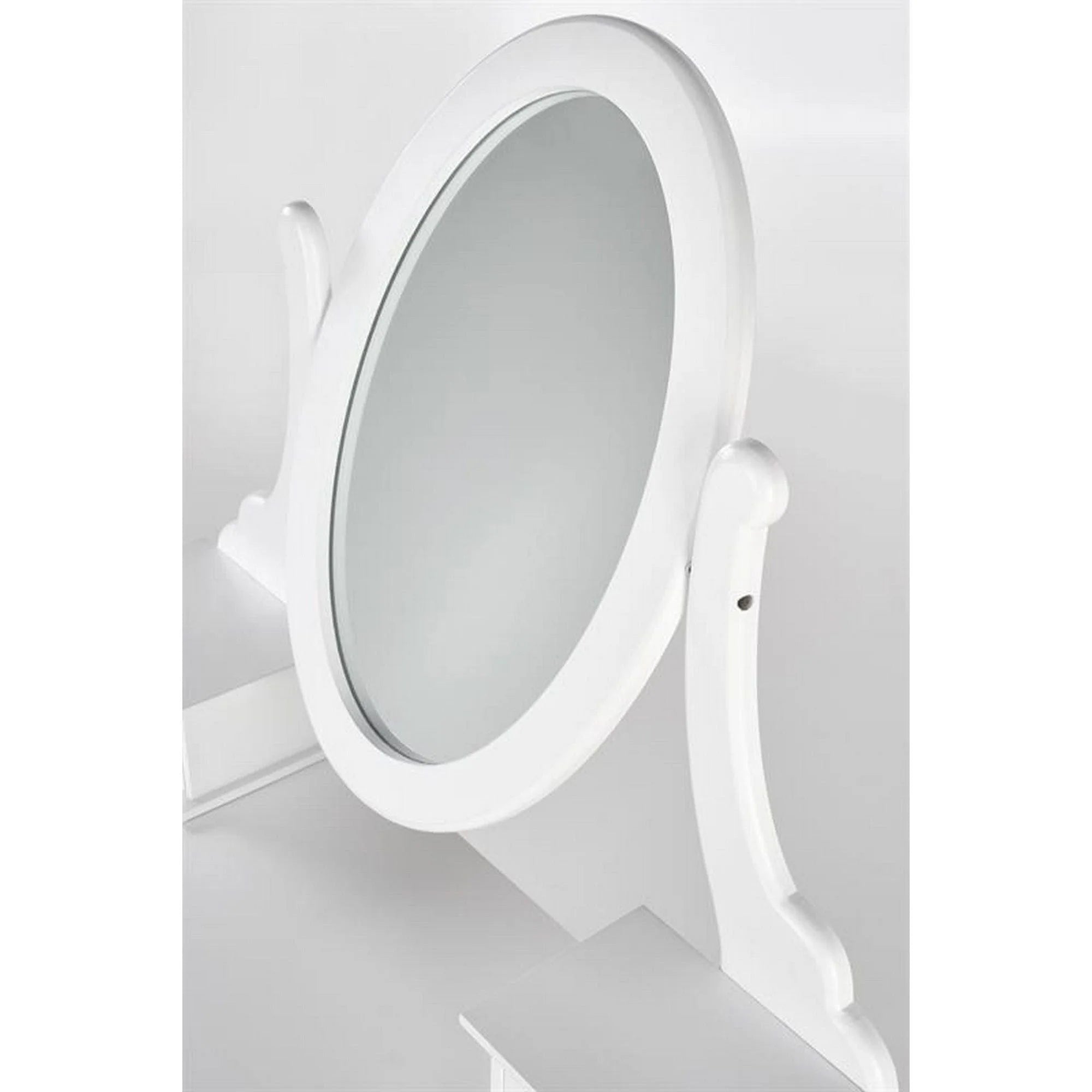 Masa de toaleta SARA, alb, cu oglinda, 80x40x130 cm