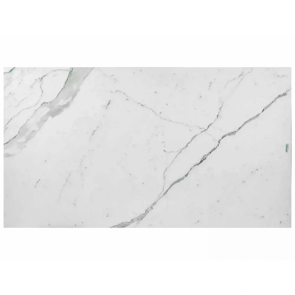 Masa dining 160 cm ARMANI, extensibila, alb cu efect de marmura/negru