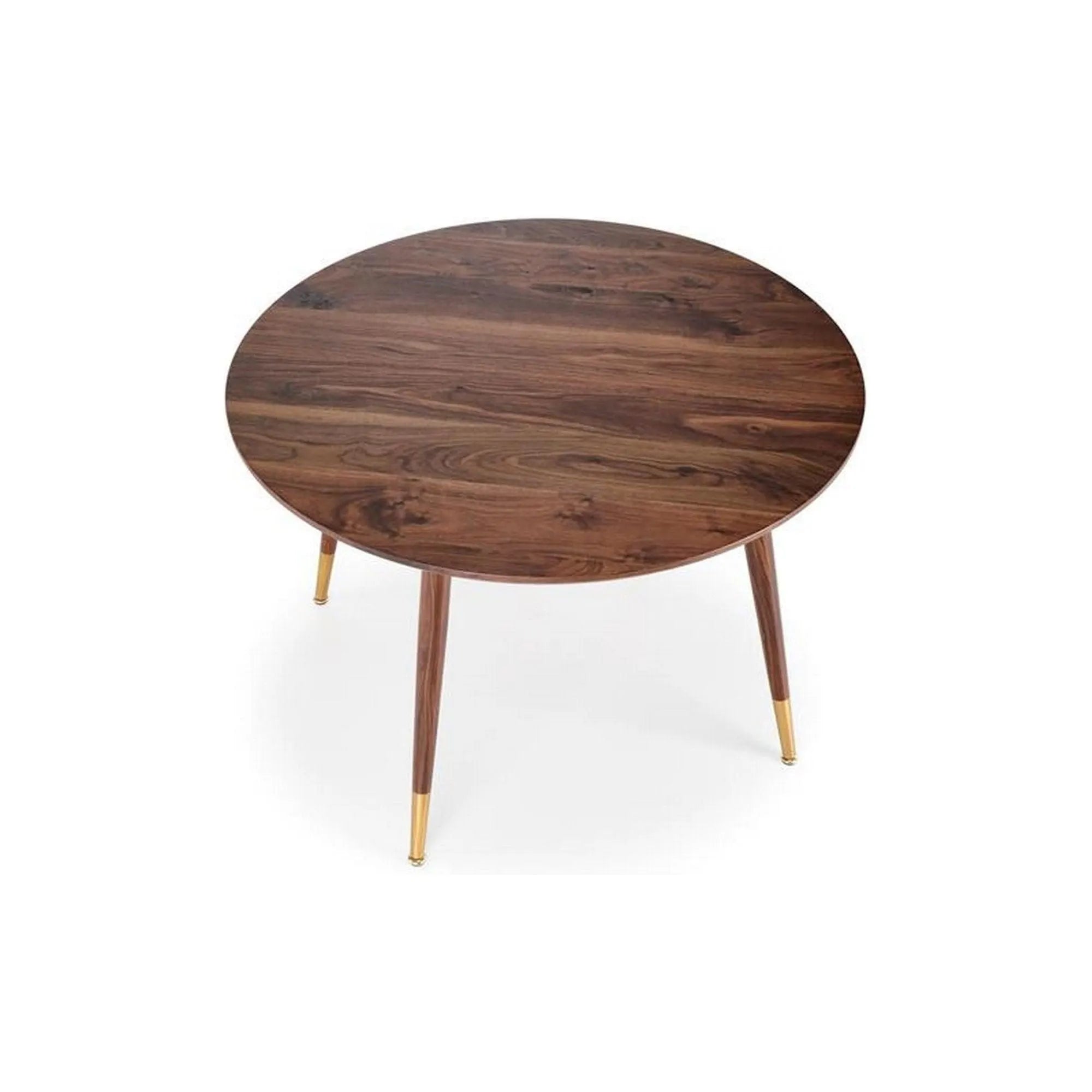 Masa DOMENICO, nuc/auriu, 110x110x76 cm