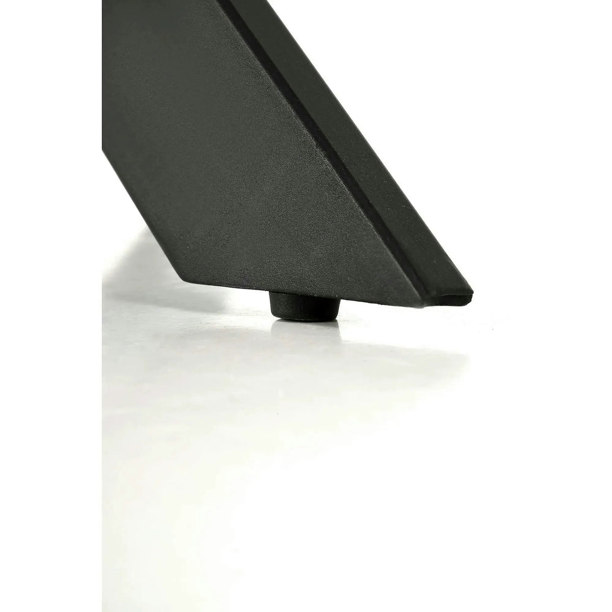 Masa EDGAR 2, alb/negru, ceramica/metal, 100x100x76 cm