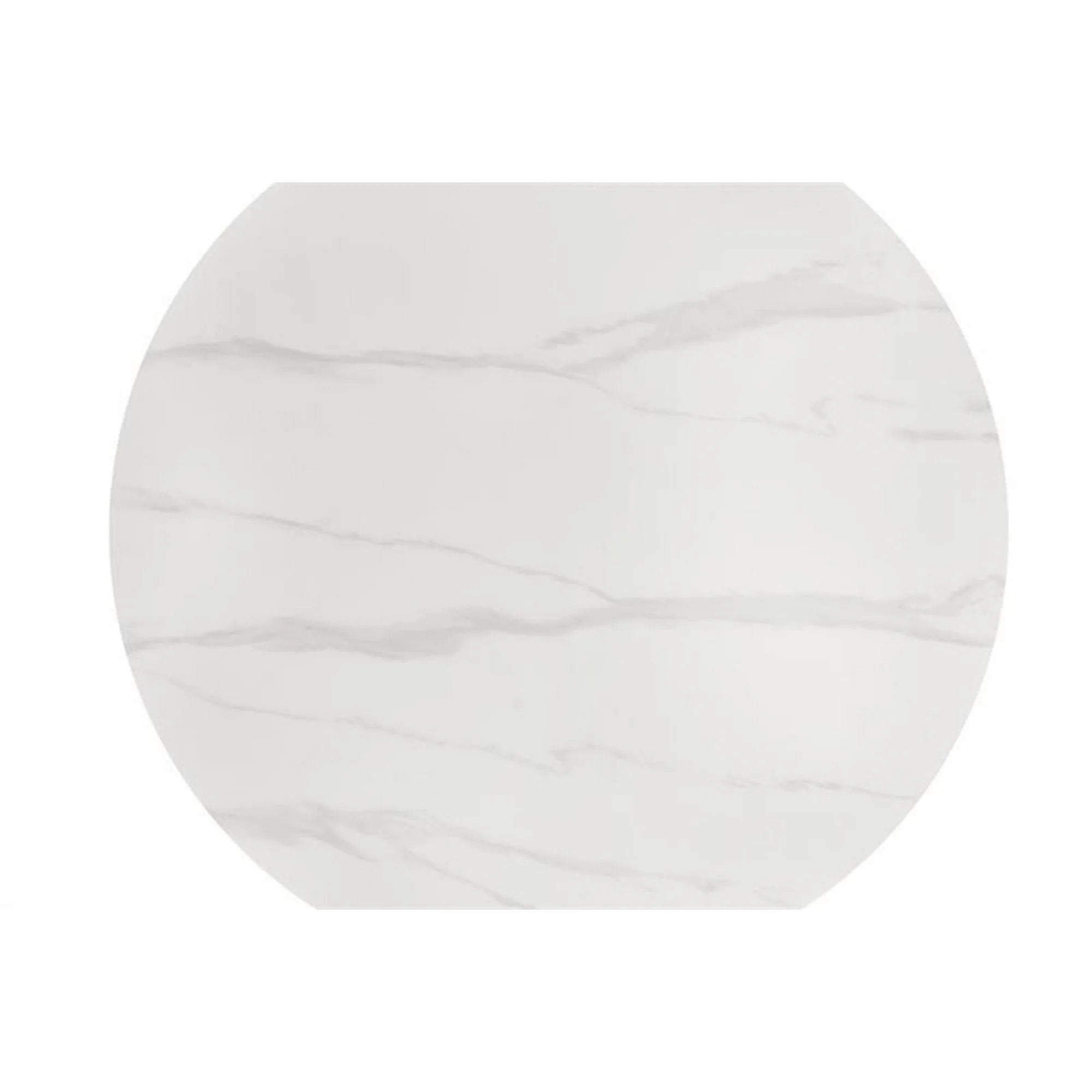 Masa EDGAR 2, alb/negru, ceramica/metal, 100x100x76 cm