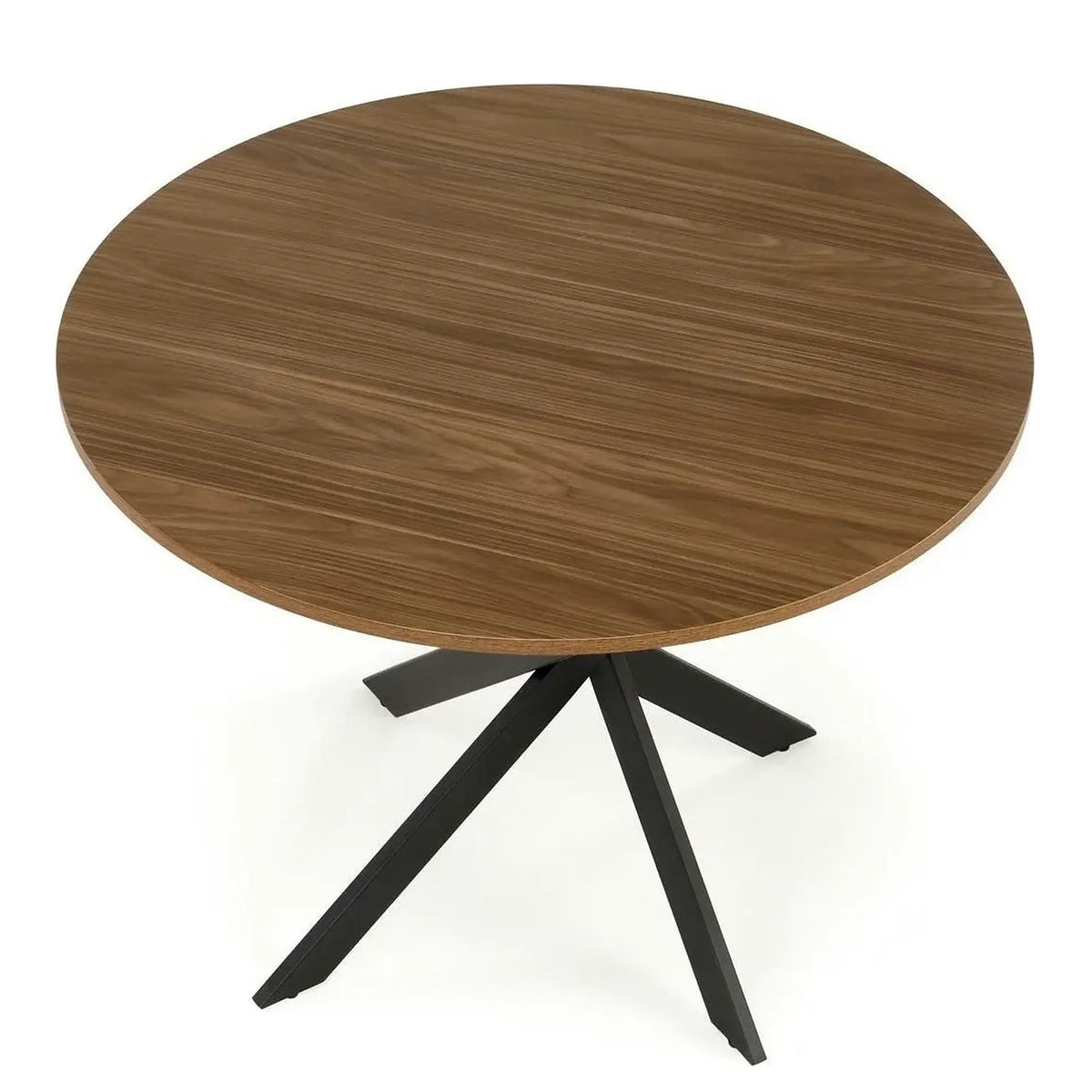 Masa EDGAR, nuc/negru, 100x100x76 cm