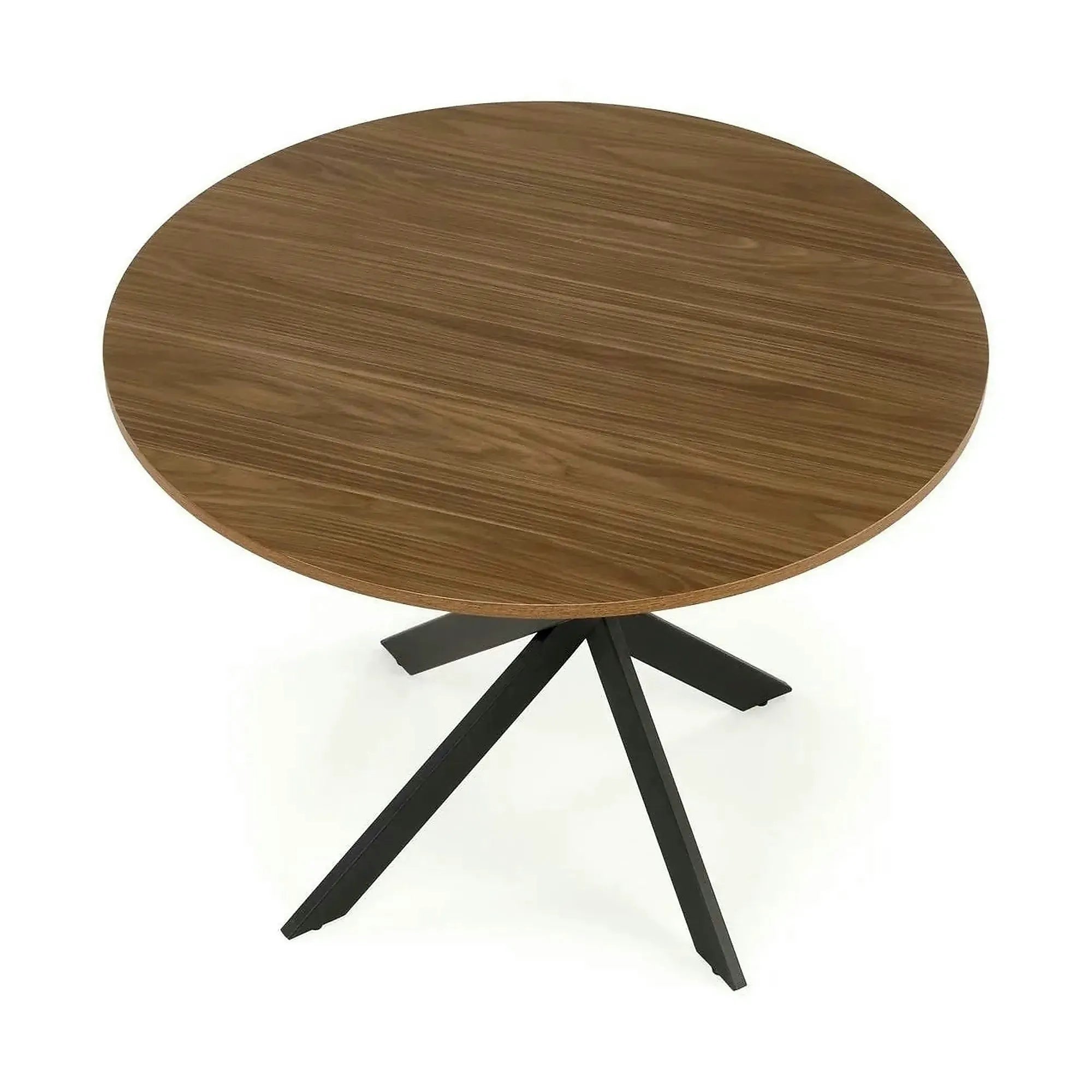 Masa EDGAR, nuc/negru, 100x100x76 cm