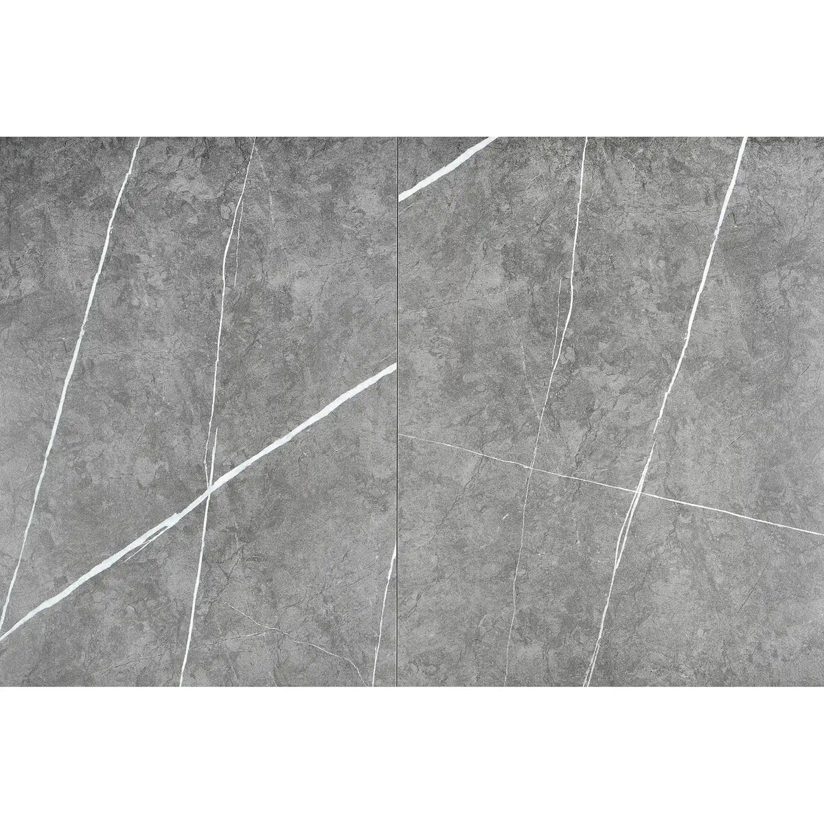 Masa eleganta living MUSCAT, gri cu efect marmura/auriu, 120/160x120x76 cm