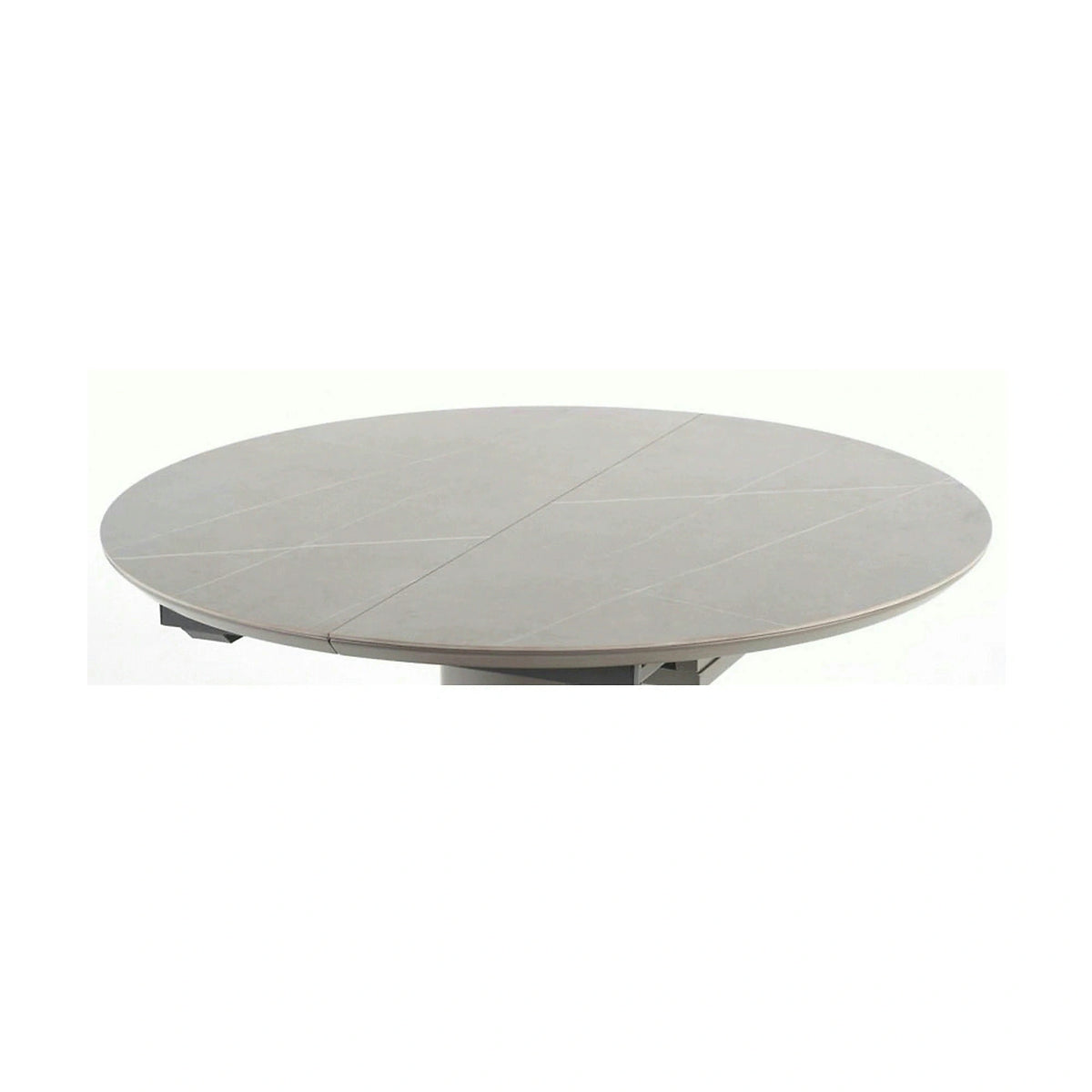 Masa eleganta living MUSCAT, gri cu efect marmura/auriu, 120/160x120x76 cm