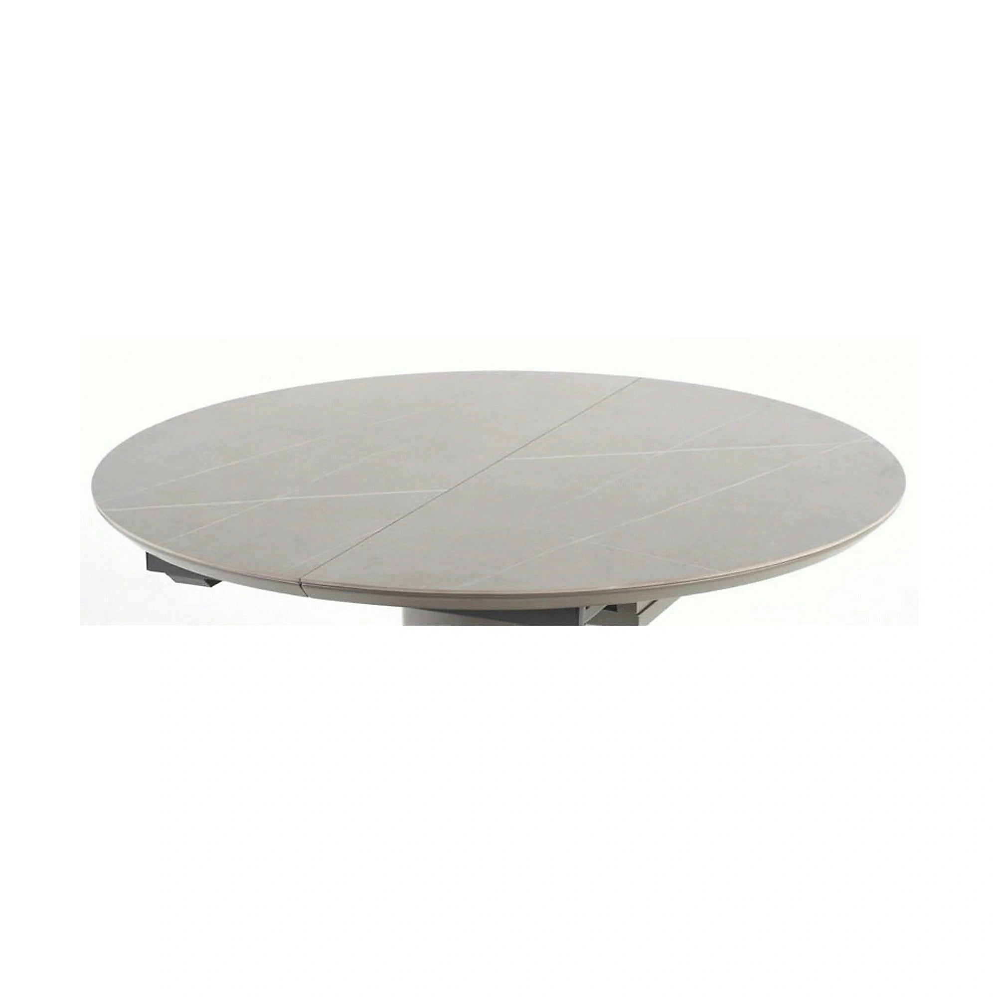 Masa eleganta living MUSCAT, gri cu efect marmura/auriu, 120/160x120x76 cm