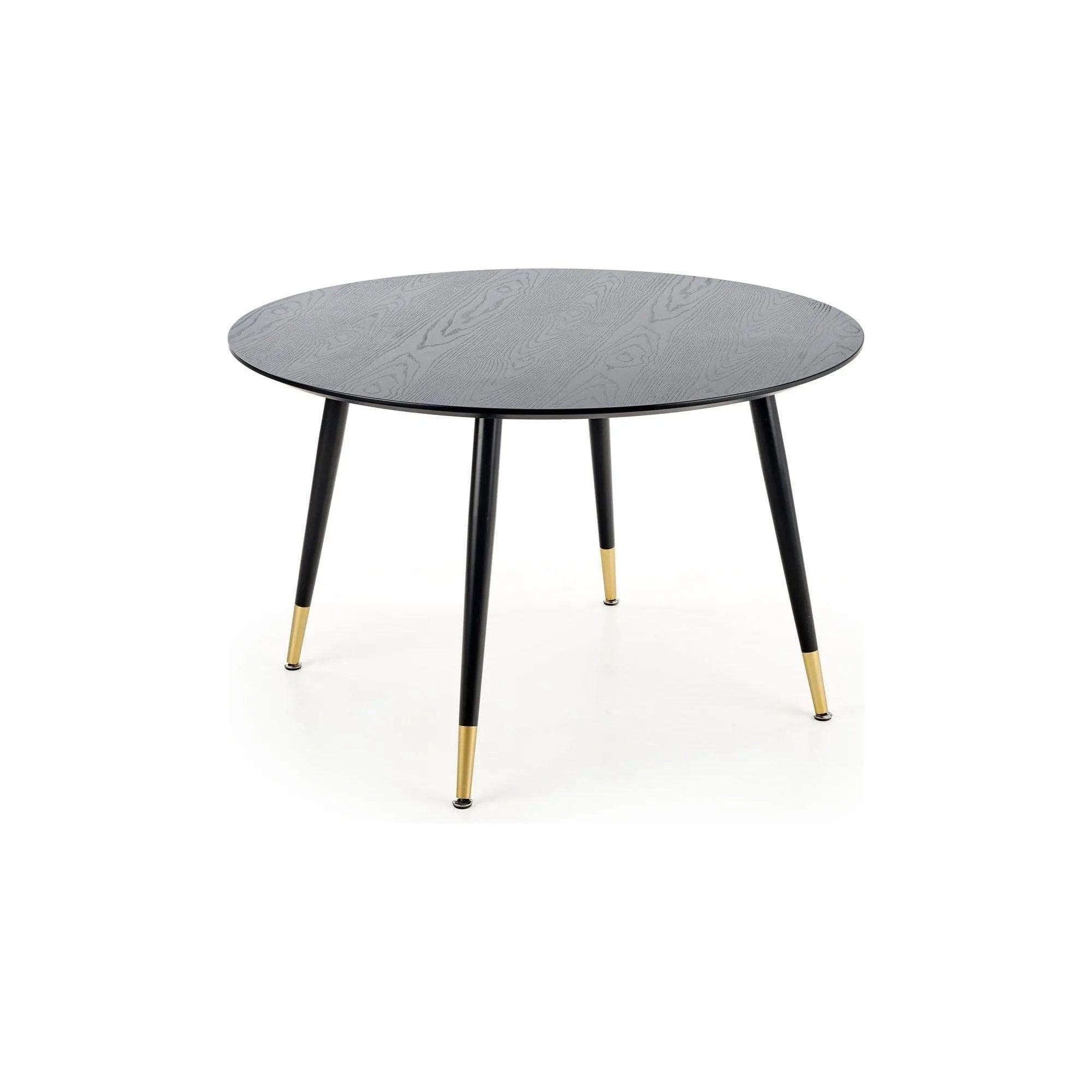 Masa EMBOS, negru/auriu, 120x75 cm