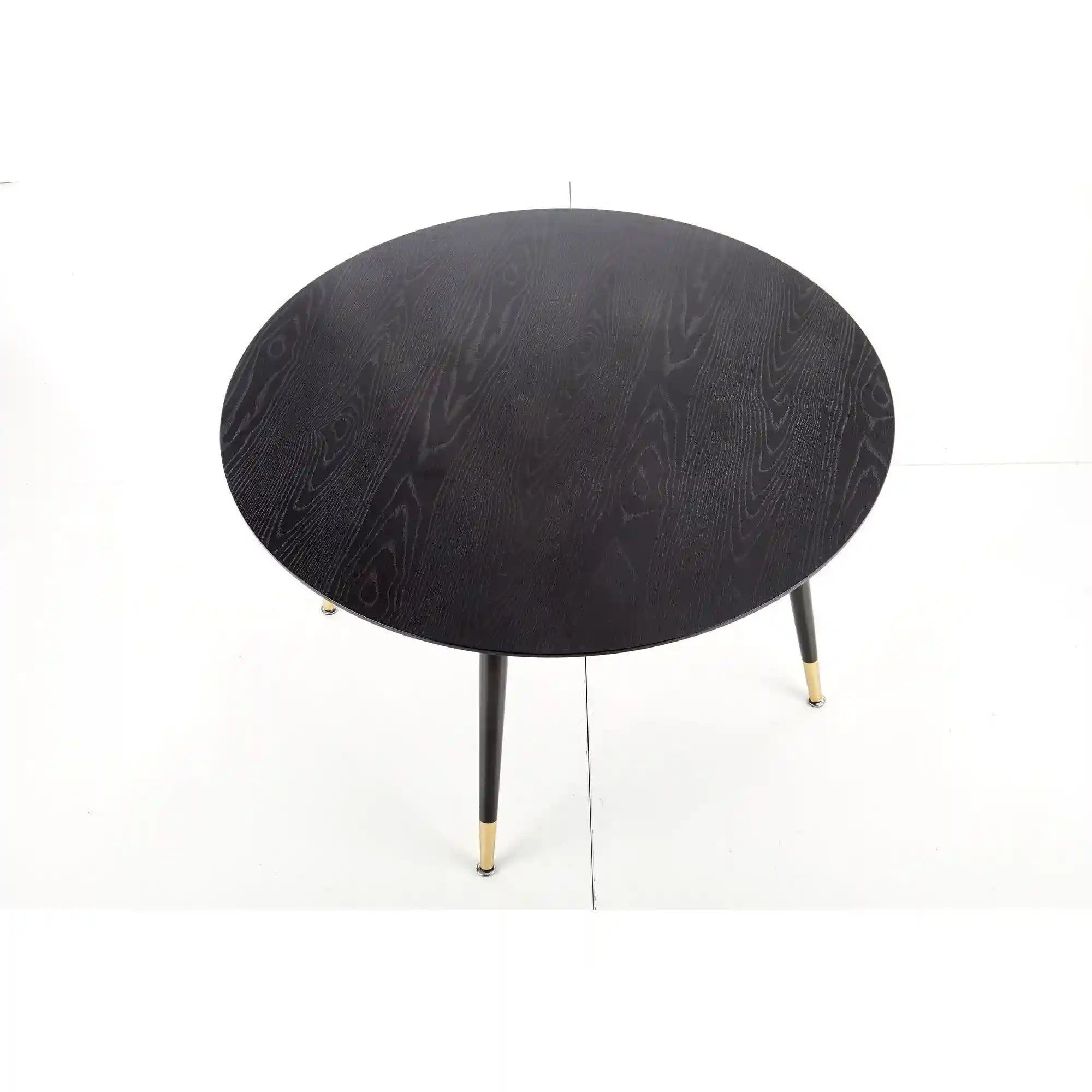 Masa EMBOS, negru/auriu, 120x75 cm