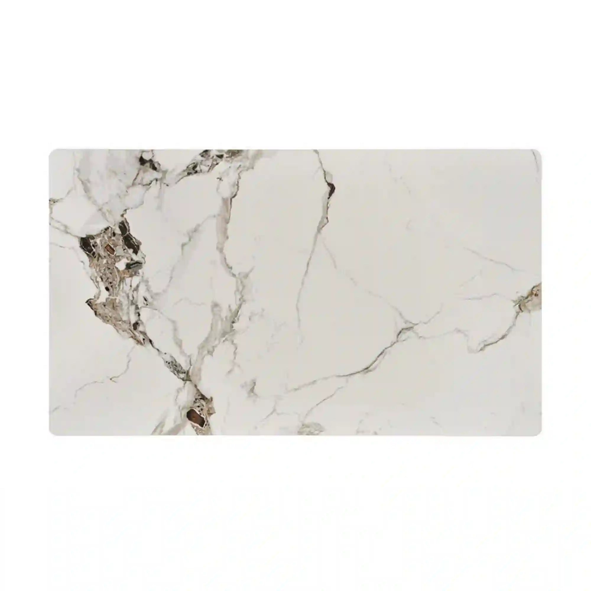 Masa EMILIO 120, alb/negru, ceramica/metal, 120x70x76 cm