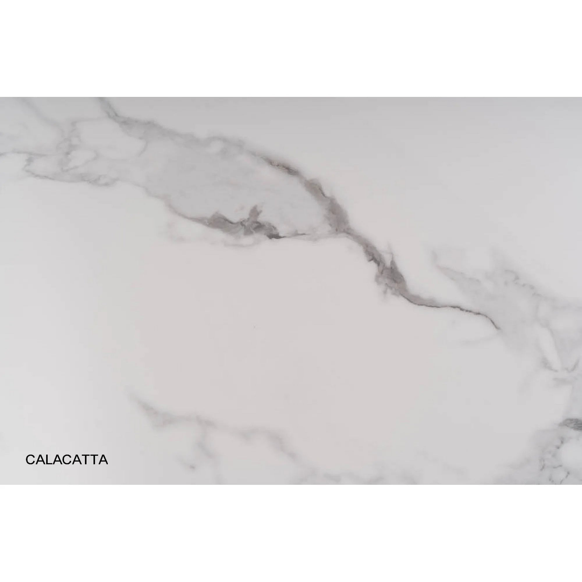 Masa ESPERO, alb cu efect de marmura/auriu, ceramica/metal, 90x90x75 cm