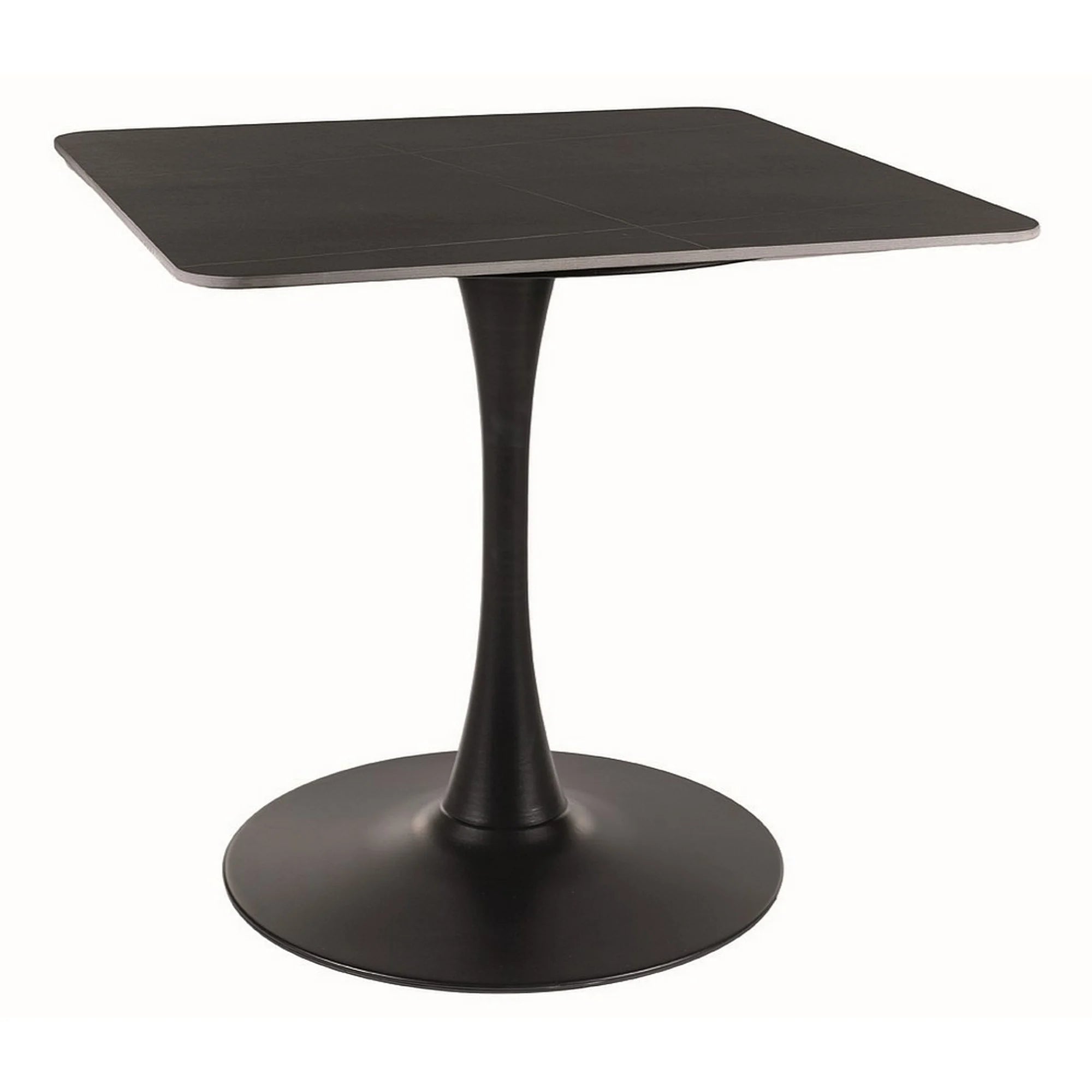 Masa ESPERO II, negru mat, ceramica/metal, 80x80x75 cm