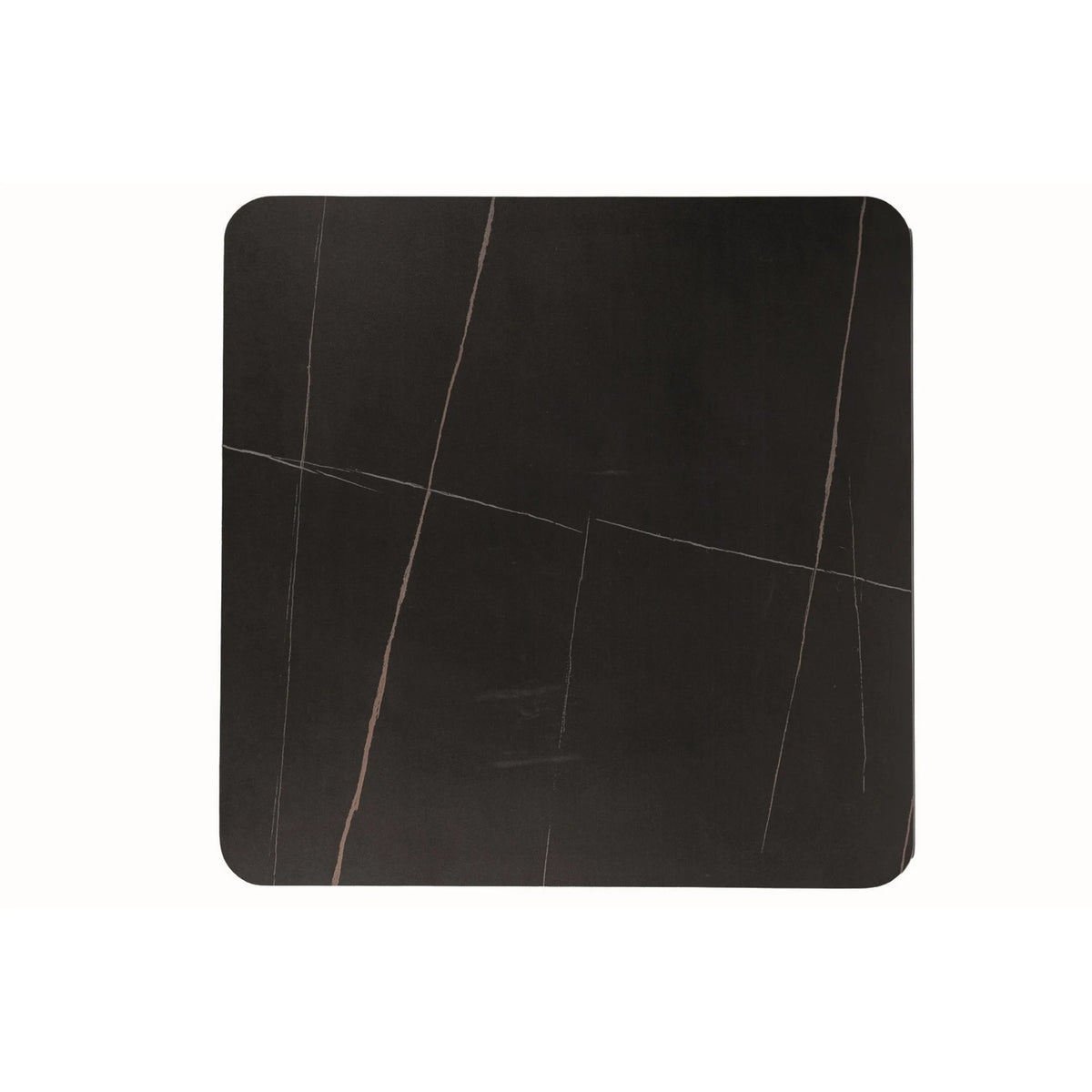 Masa ESPERO II, negru mat, ceramica/metal, 80x80x75 cm