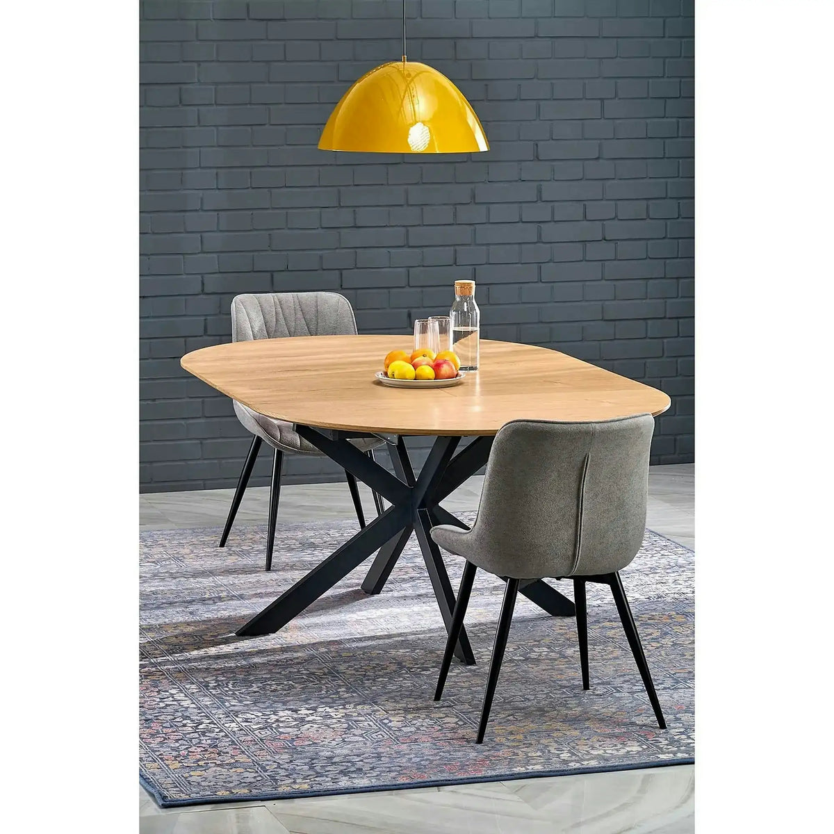 Masa extensibila 120 ACORD, stejar/negru