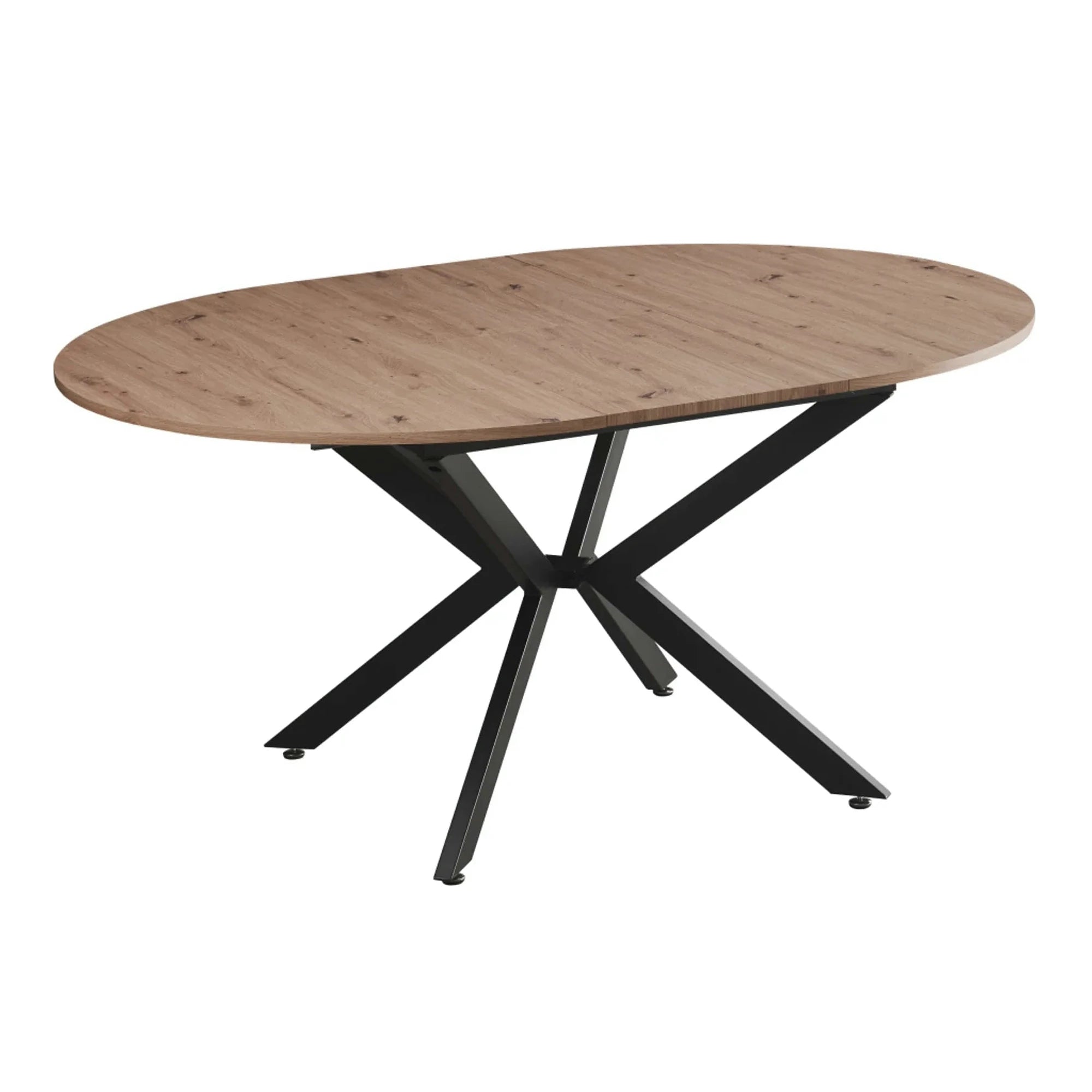 Masa extensibila ABERO TIP 1, stejar sonoma/negru, 100/140x100x75 cm