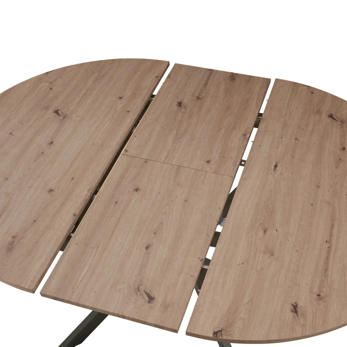Masa extensibila ABERO TIP 1, stejar sonoma/negru, 100/140x100x75 cm
