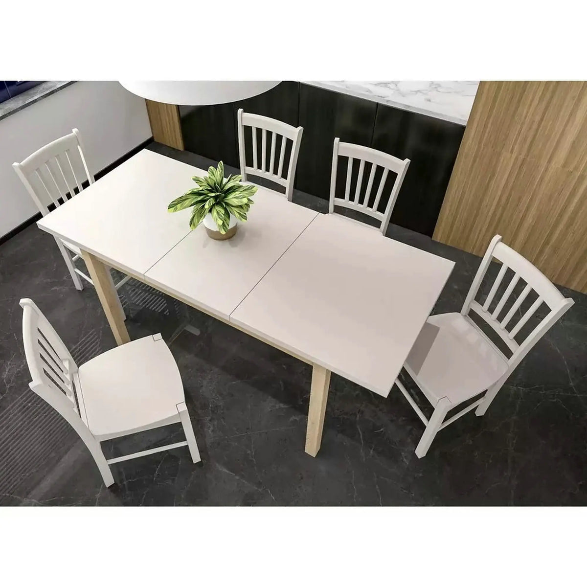 Masa extensibila ADAM, casmir/stejar, PAL laminat, 100/140x60x75 cm
