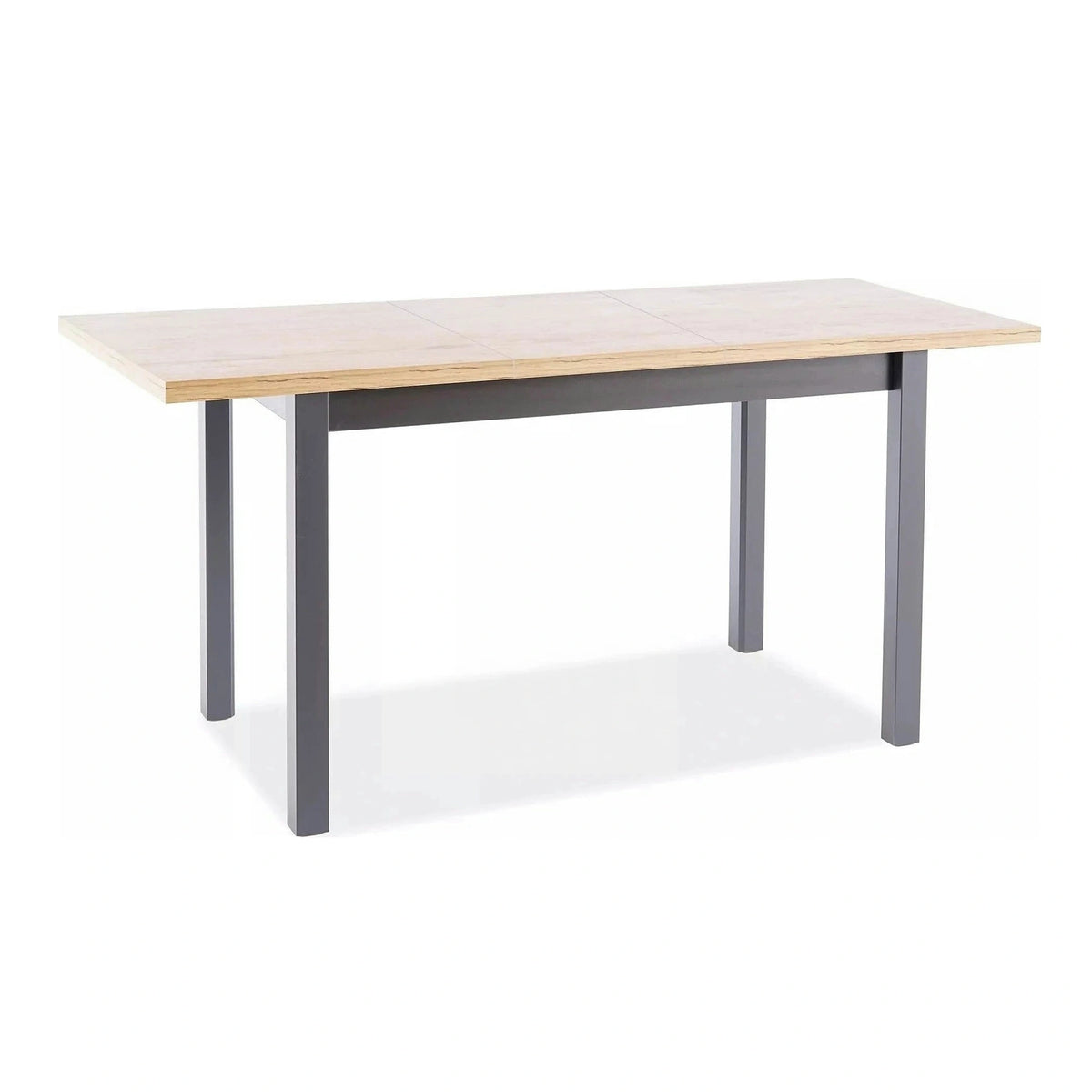 Masa extensibila ADAM, stejar artisan/negru, PAL laminat, 100/140x60x75 cm
