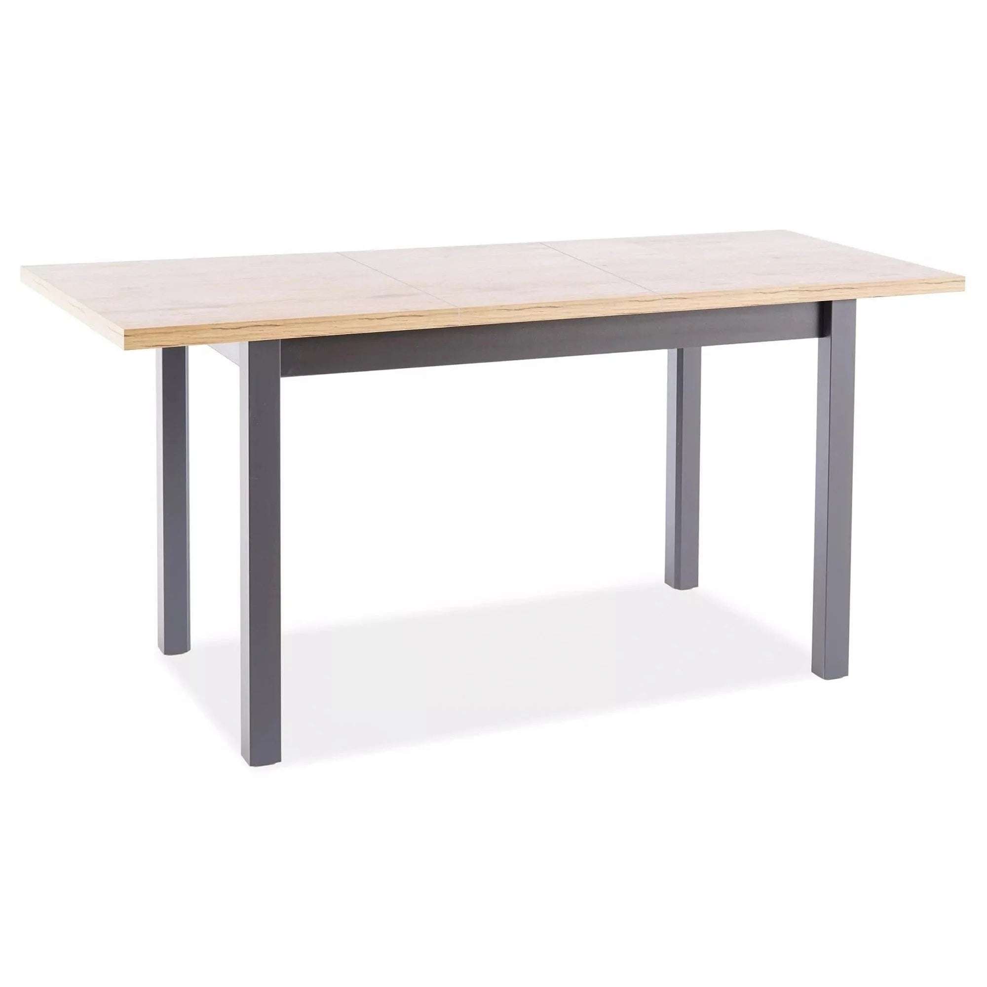 Masa extensibila ADAM, stejar artisan/negru, PAL laminat, 90/125x65x75 cm