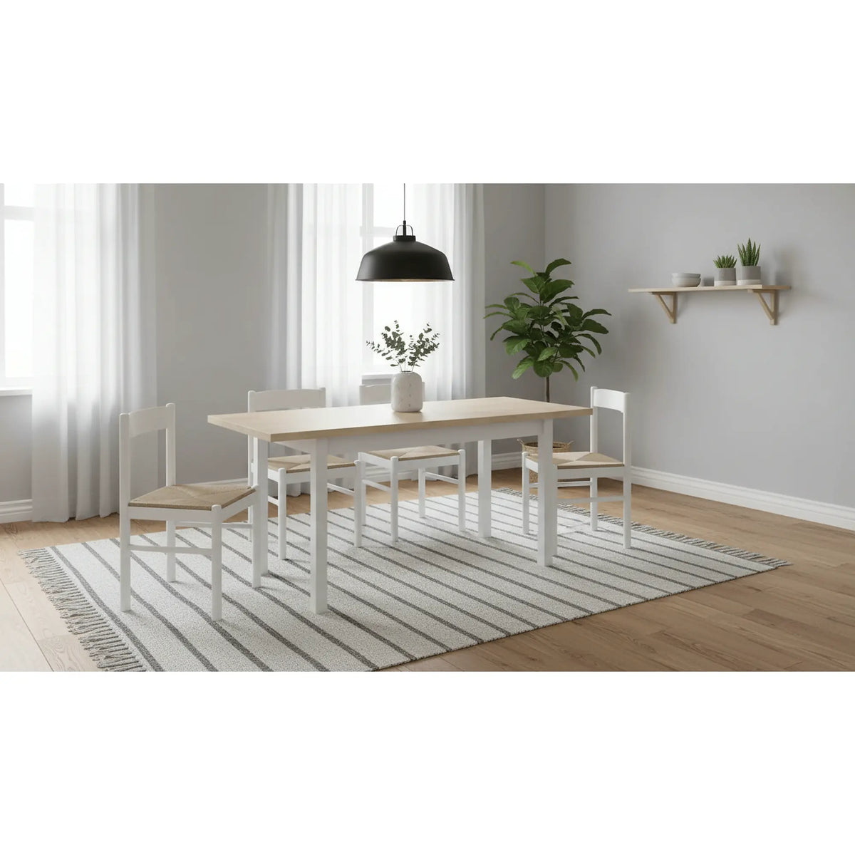 Masa extensibila ADAM, stejar/casmir, PAL laminat, 100/140x60x75 cm