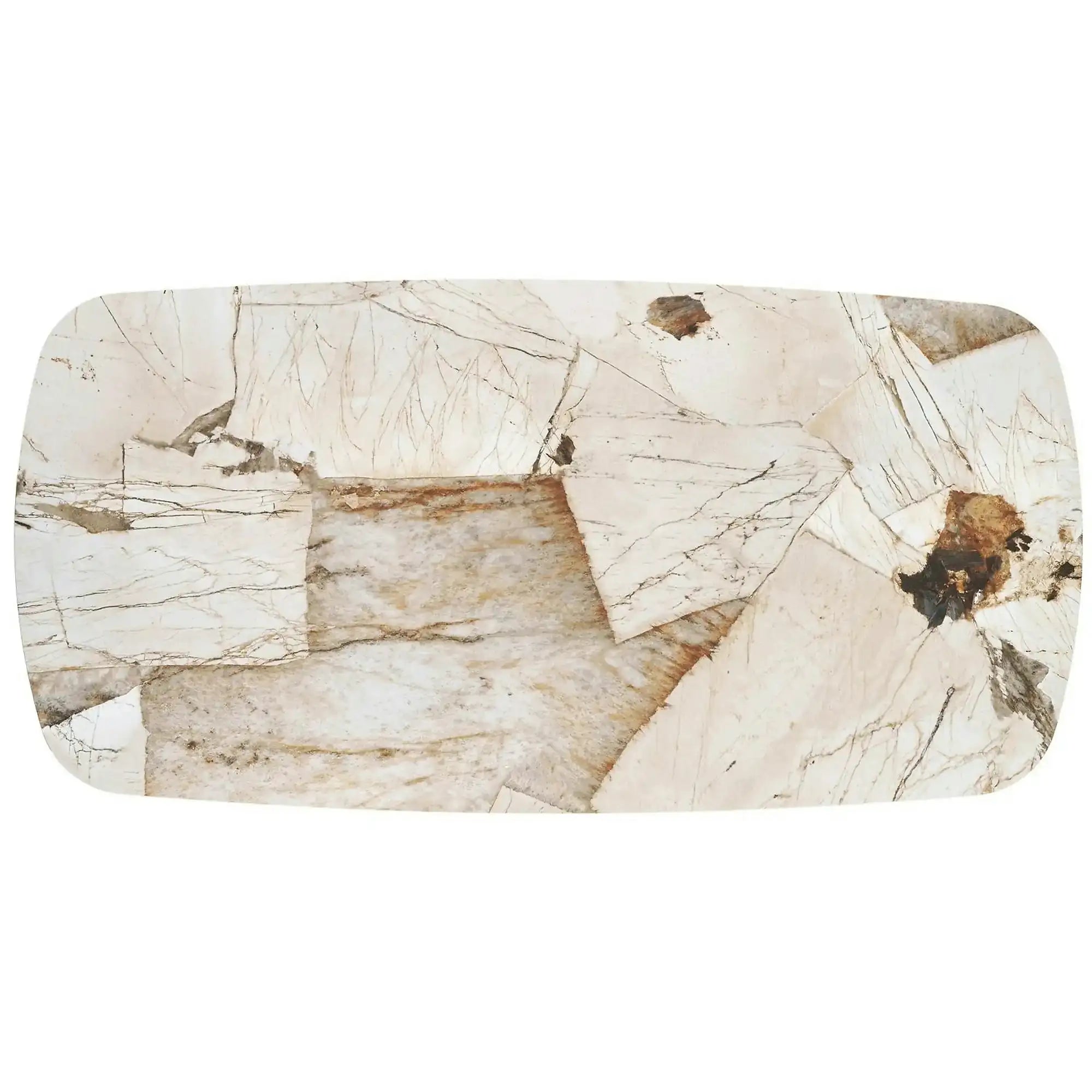 Masa extensibila ALTER, bej/negru, ceramica/sticla/metal, 180/260x90x74 cm