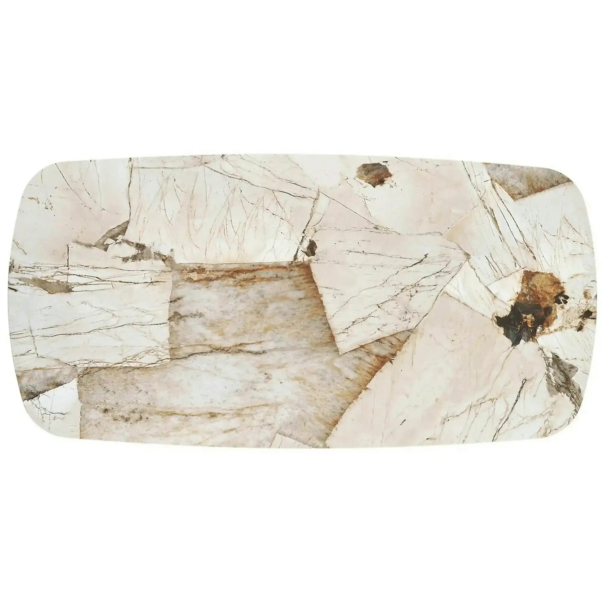 Masa extensibila ALTER, bej/negru, ceramica/sticla/metal, 180/260x90x74 cm