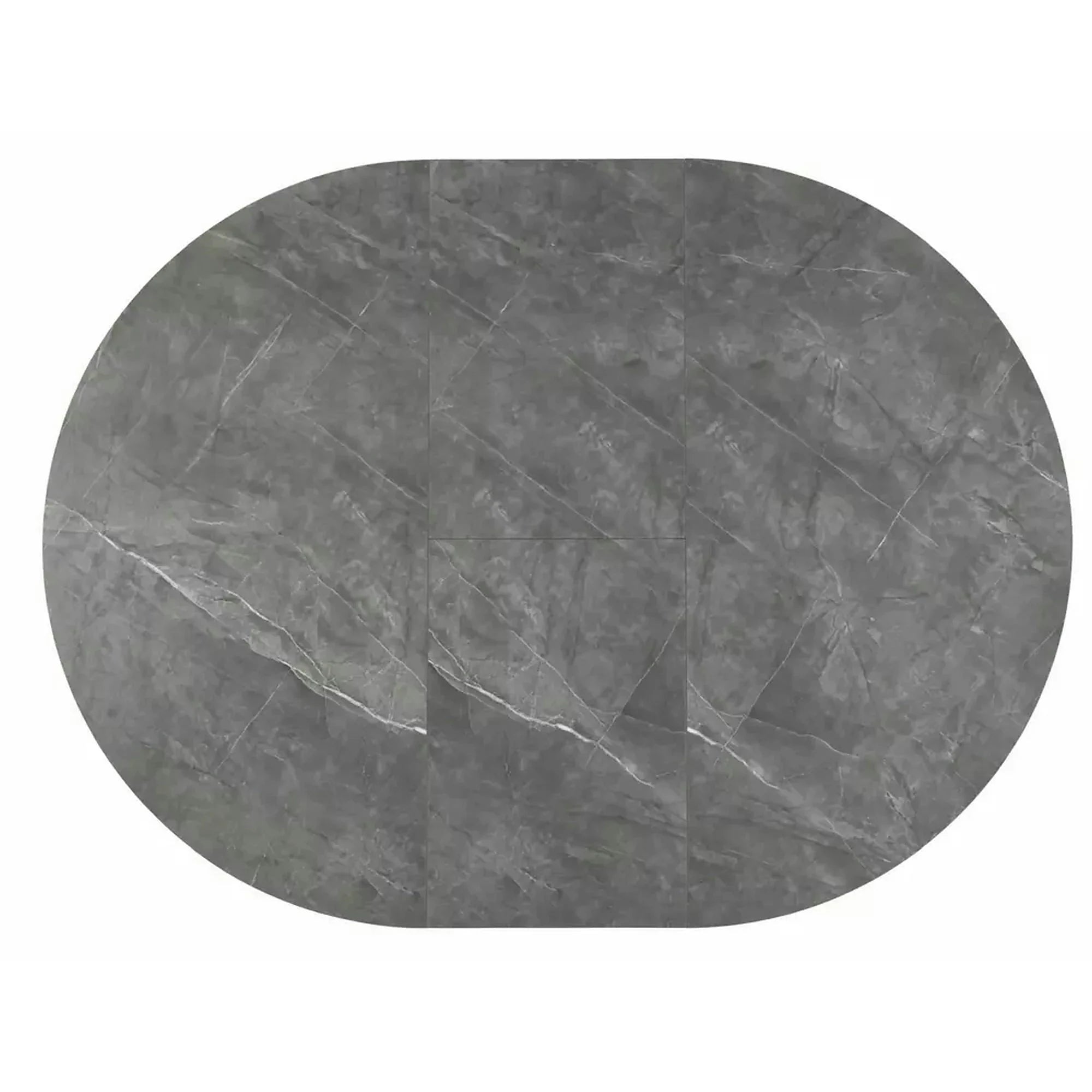 Masa extensibila ANGEL II, gri cu efect de marmura/negru, 120/160x120x75 cm