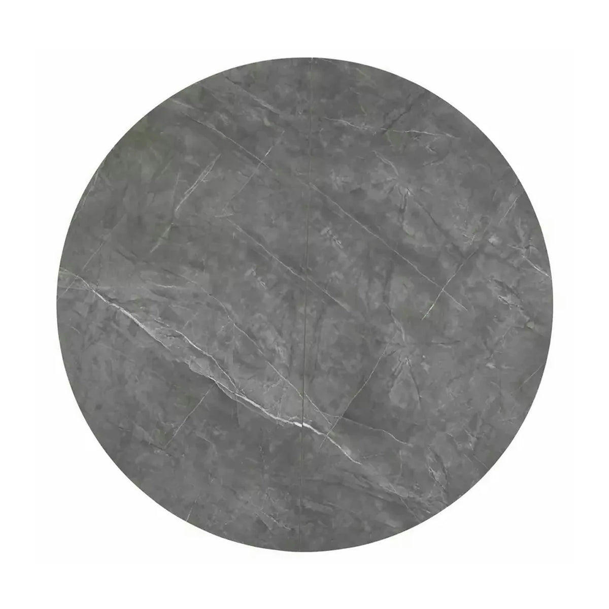 Masa extensibila ANGEL II, gri cu efect de marmura/negru, 120/160x120x75 cm