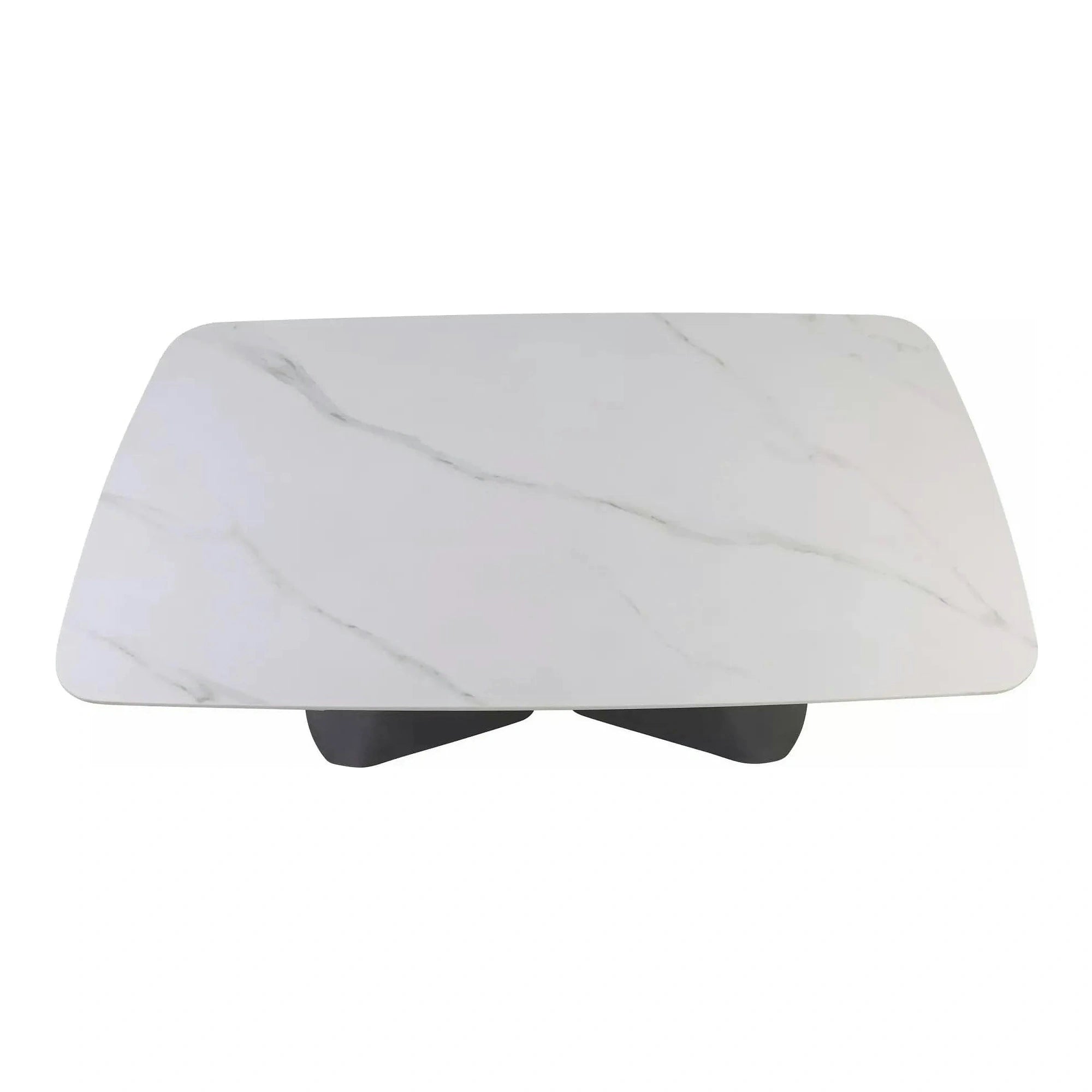 Masa extensibila ARMANDO, alb cu efect de marmura, ceramica/metal, 160/240x90x76 cm