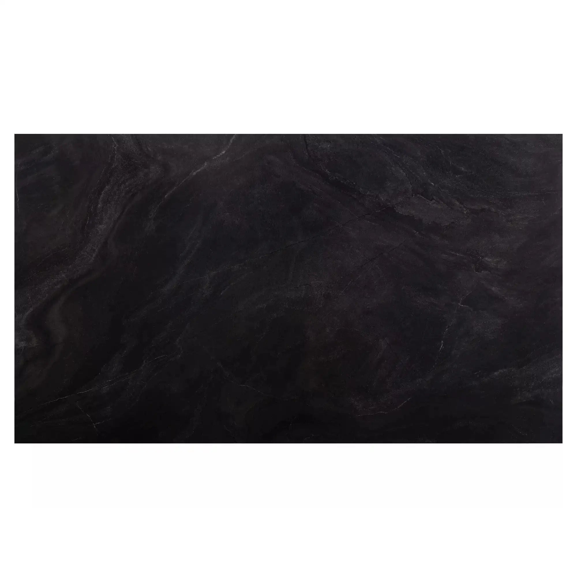 Masa extensibila ARMANDO, negru cu efect de marmura, ceramica/metal, 160/240x90x76 cm