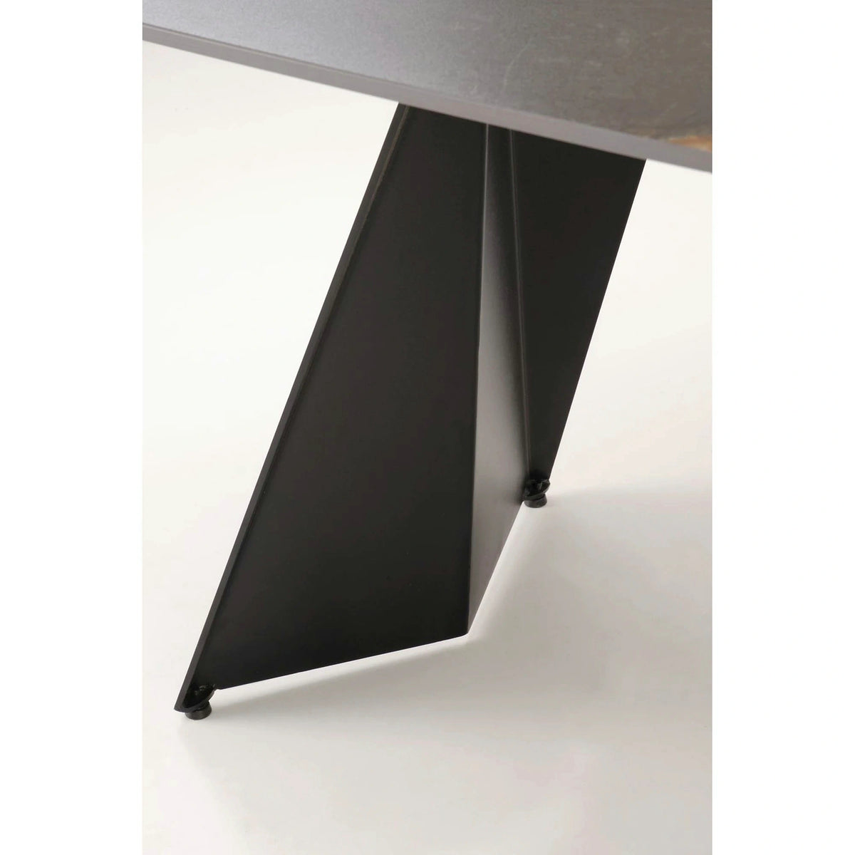Masa extensibila ARMANI, negru cu efect de marmura/negru, piatra sinterizata/otel, 165-241x90x77 cm