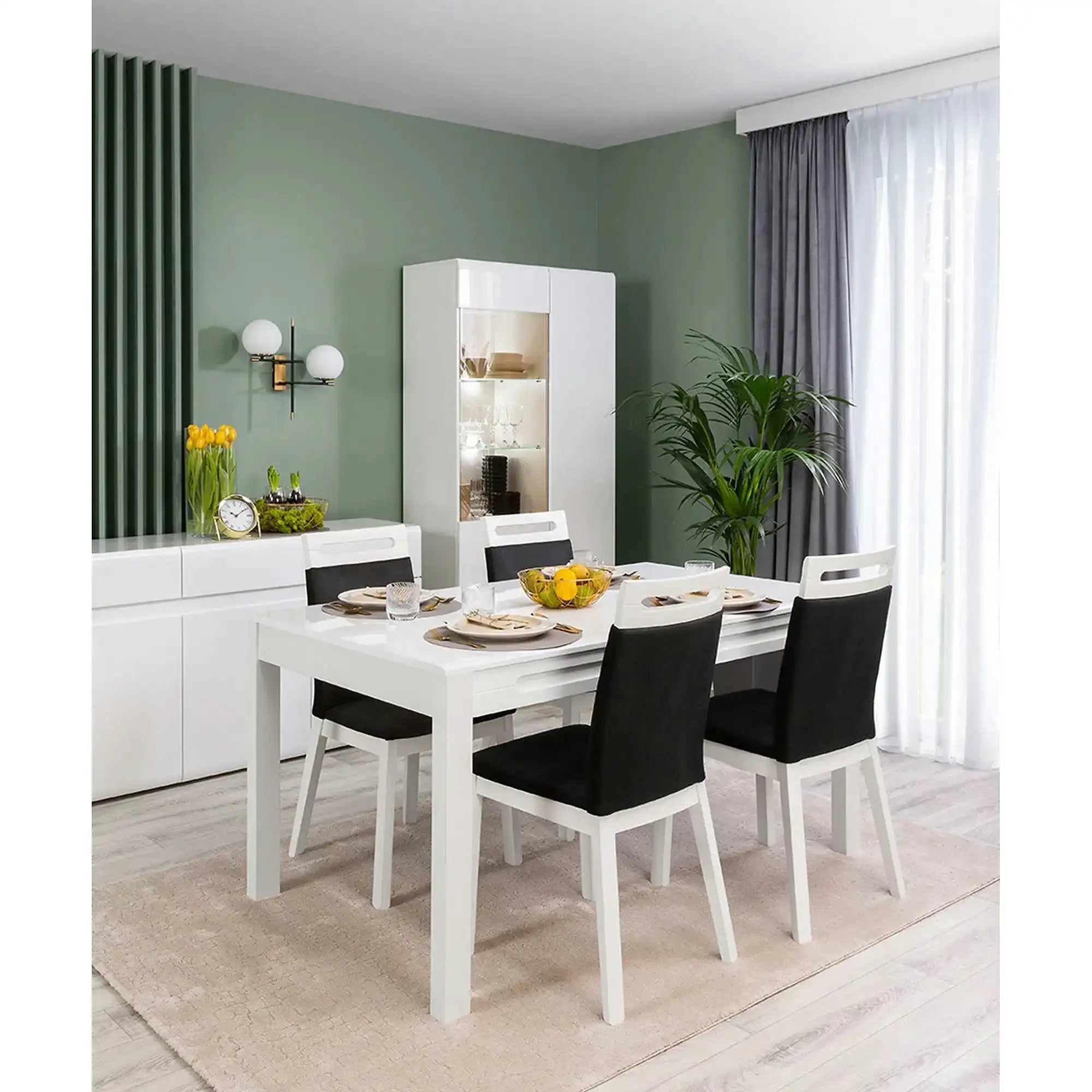 Masa extensibila AZTECA TRIO, alb, PAL, 150/200x90x76 cm