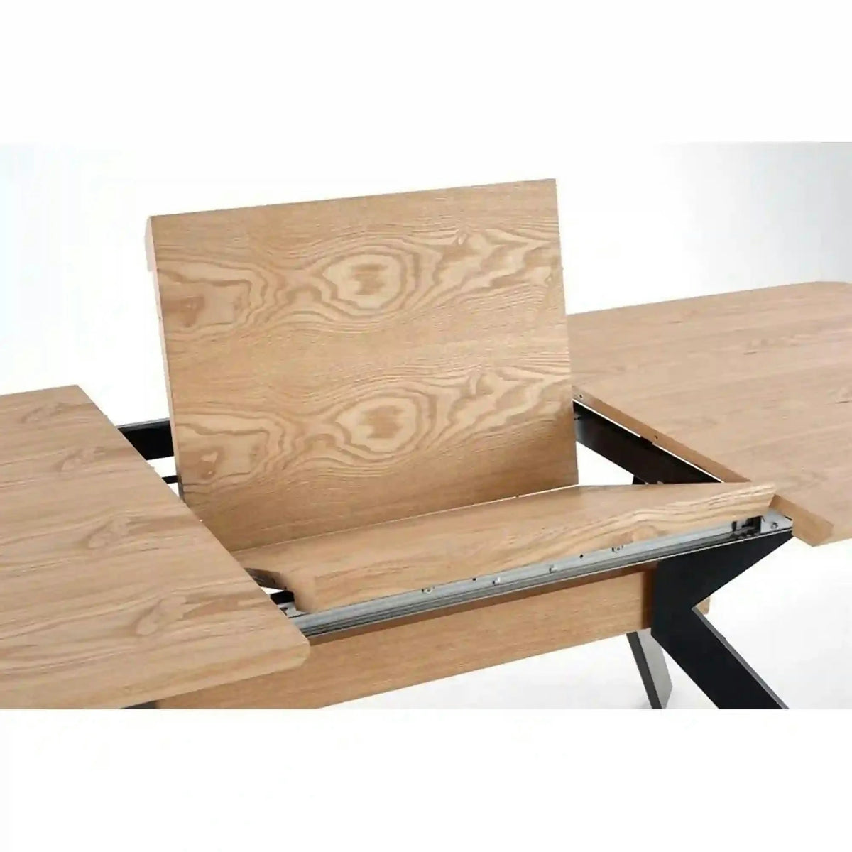 Masa extensibila BACARDI, stejar sonoma/negru, 160/220x90x76 cm